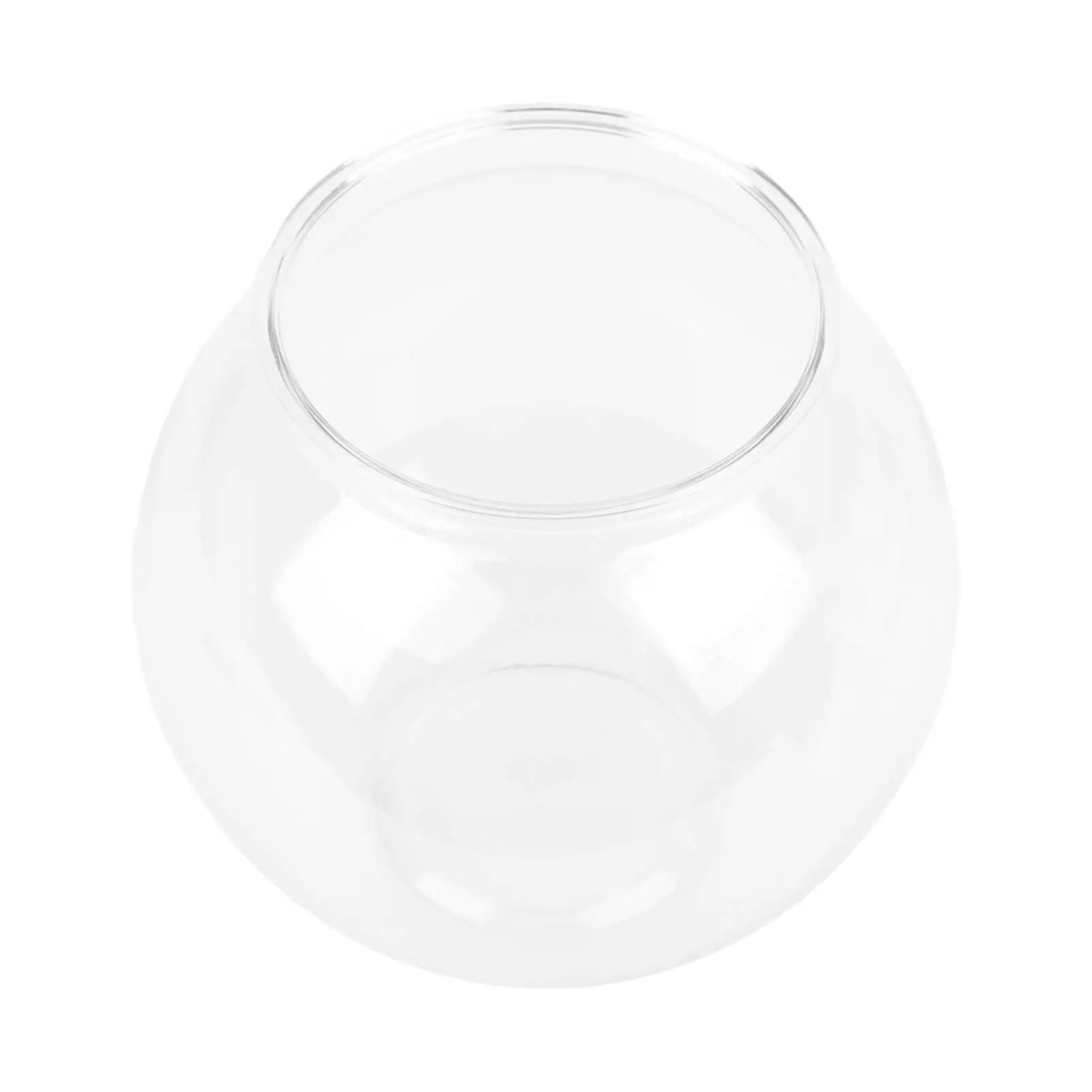 Fish Bowls. Heavy Duty Style Plastic Small Round Fish Tank Sturdy For Desk For Decorations L