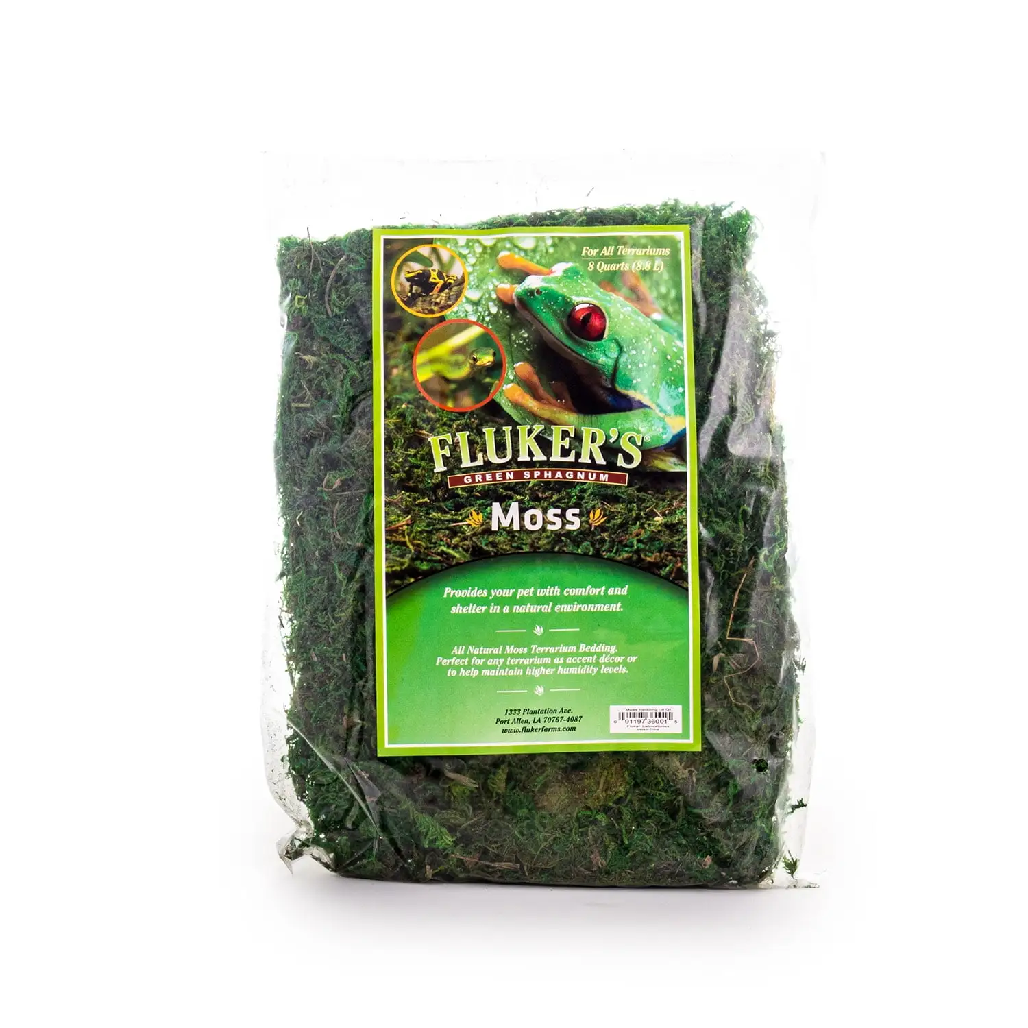 Fluker's GreenRepta Moss. 8QT Substrate for Reptiles