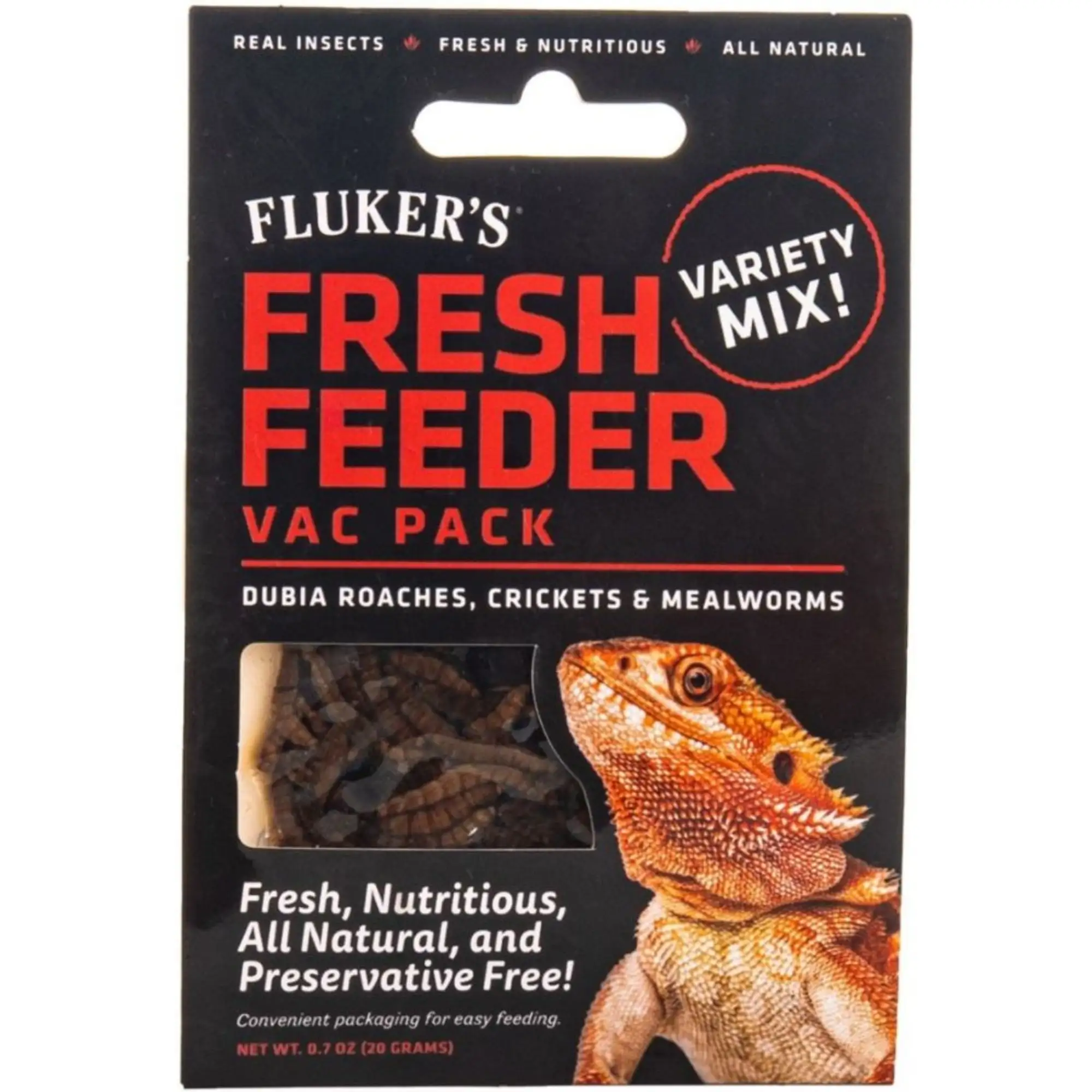 Flukers 0.7 oz Flukers Variety Mix Fresh Feeder Vac Reptile Food Pack