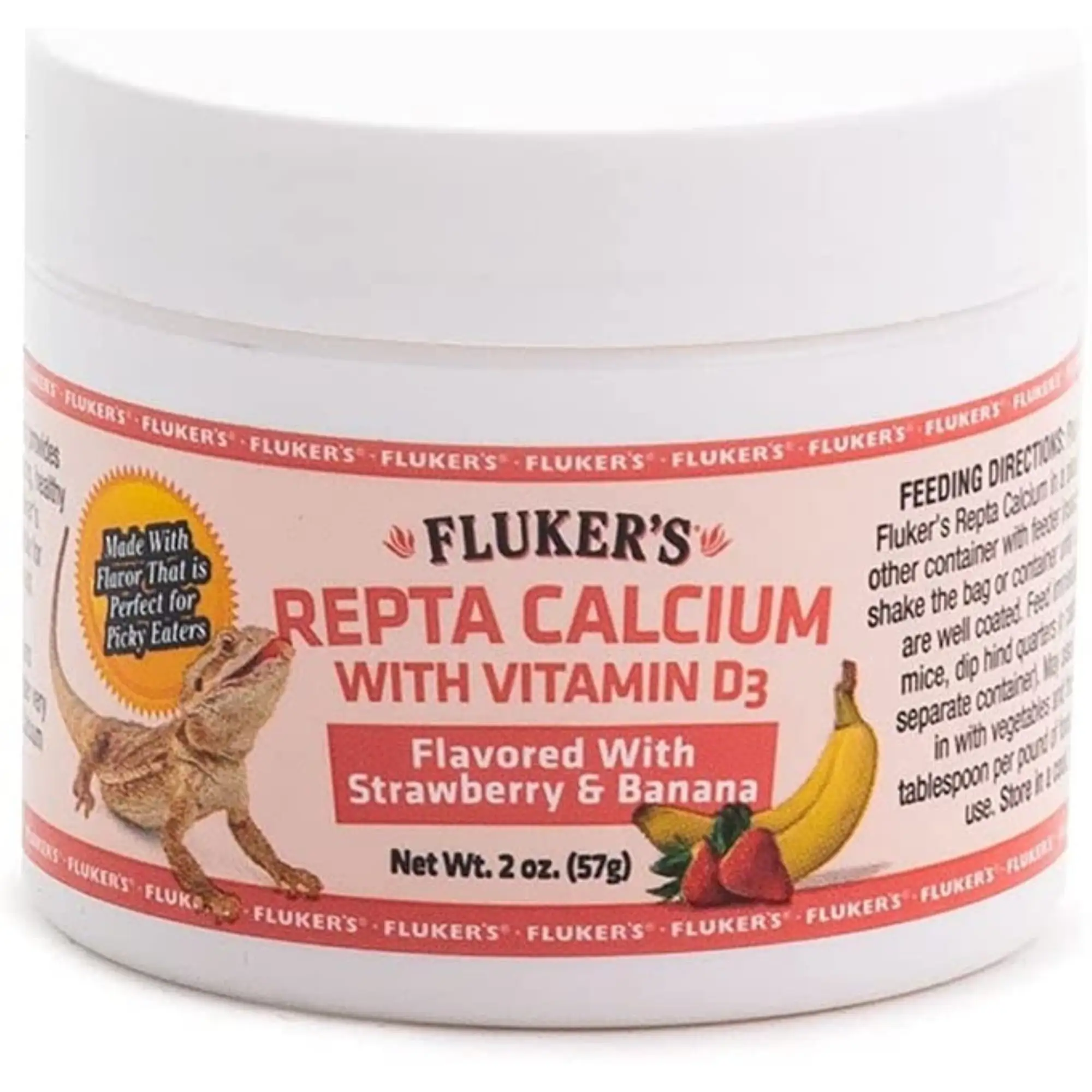 Flukers Strawberry Banana Flavored Repta Calcium