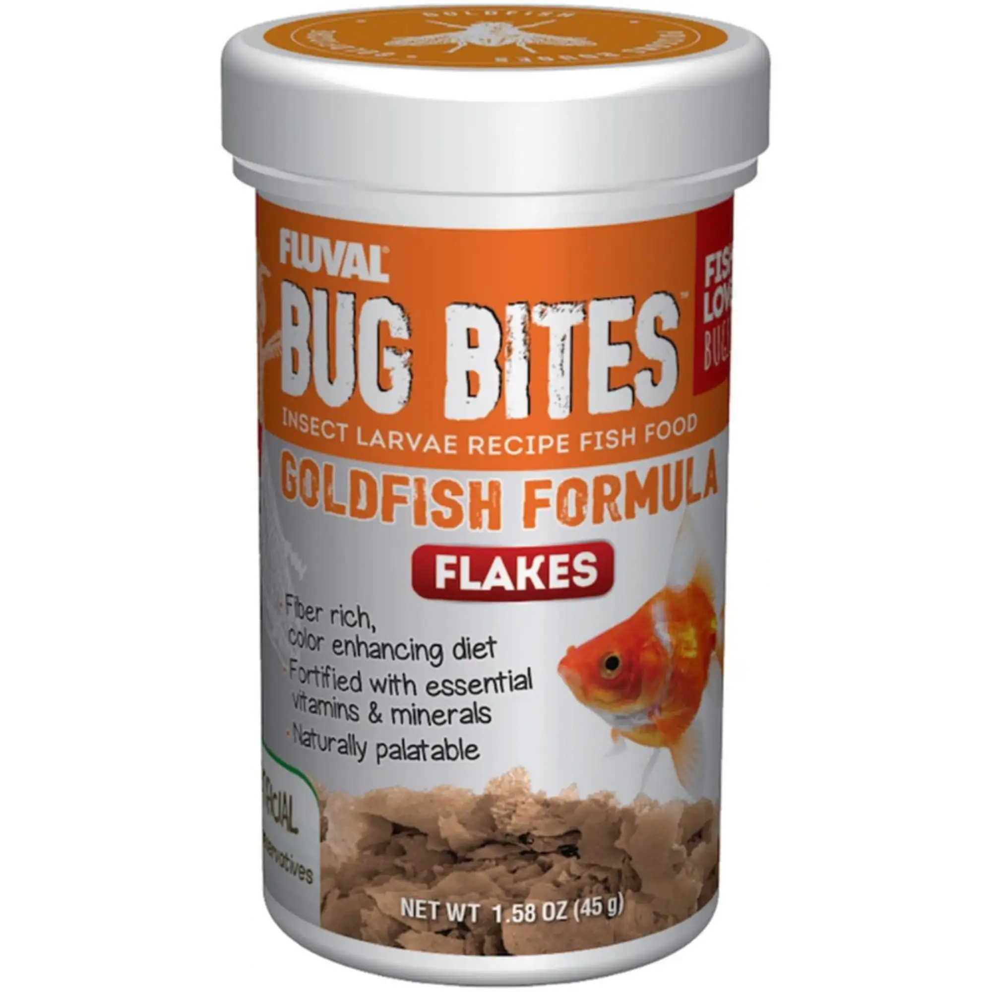 Fluval Bug Bites Insect Larvae Goldfish Formula Flakes