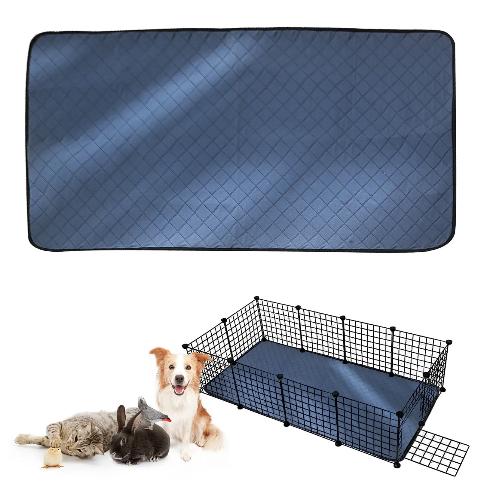 Fnochy Pig Cage Liners - Washable Guinea Pig Pee Pads. Waterproof Reusable & Anti Slip Guinea Pig Bedding Fast and Super Absorbent Pee Pad for Small Animals Rabbit Hamster Rat