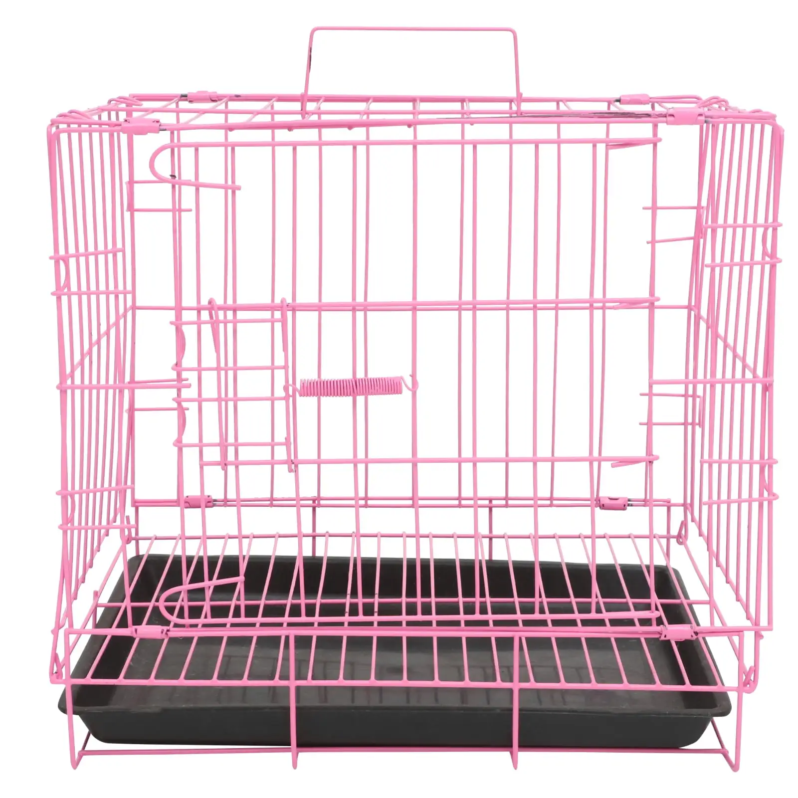 Folding Metal Crates. Kennel Travel Crate Metal Wire Crate Cage with Tray ( 35 x 26 x 34cm )