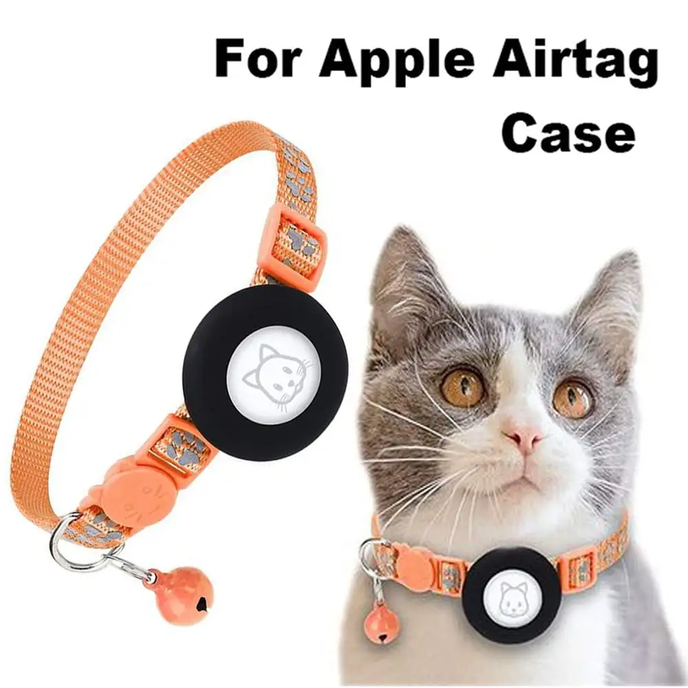 For Apple Airtag Case Dog Cat Bell Collar GPS Finder Luminous Protective Case For Apple Air Tag Tracker Case Pet Supplier