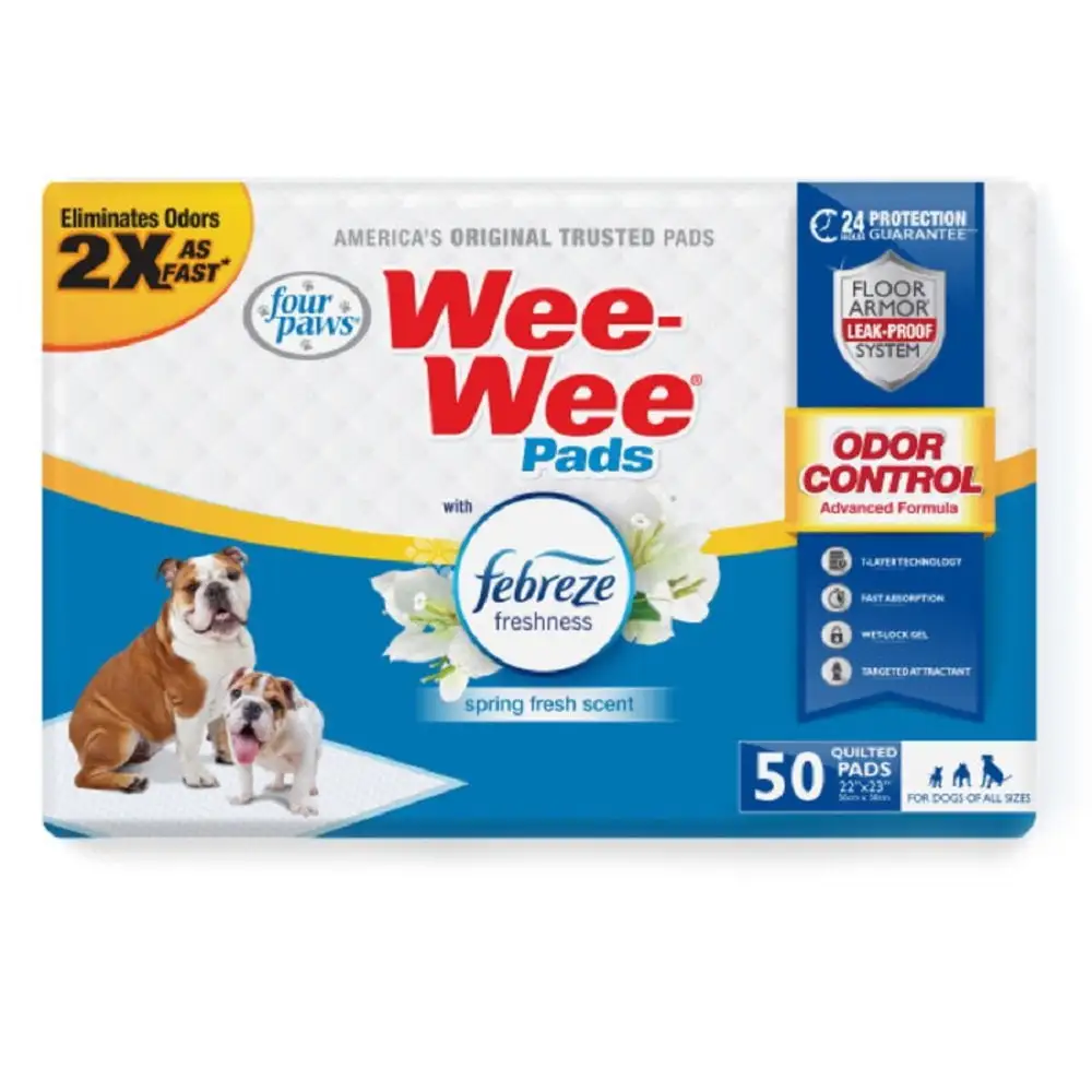 Four Paws Wee Wee Odor Control Pads with Fabreze Freshness