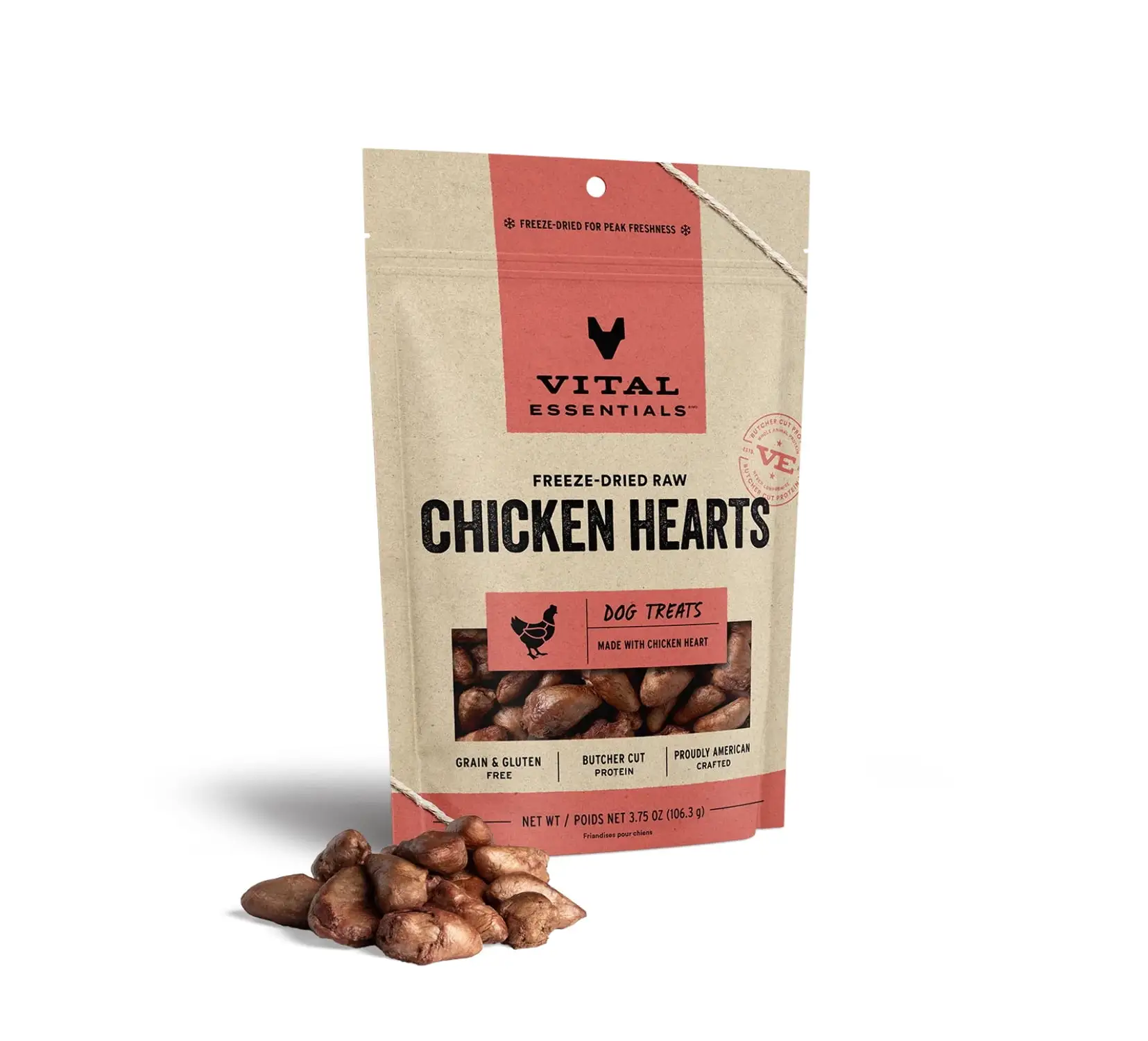 Freeze-Dried Chicken Hearts Dog Treats