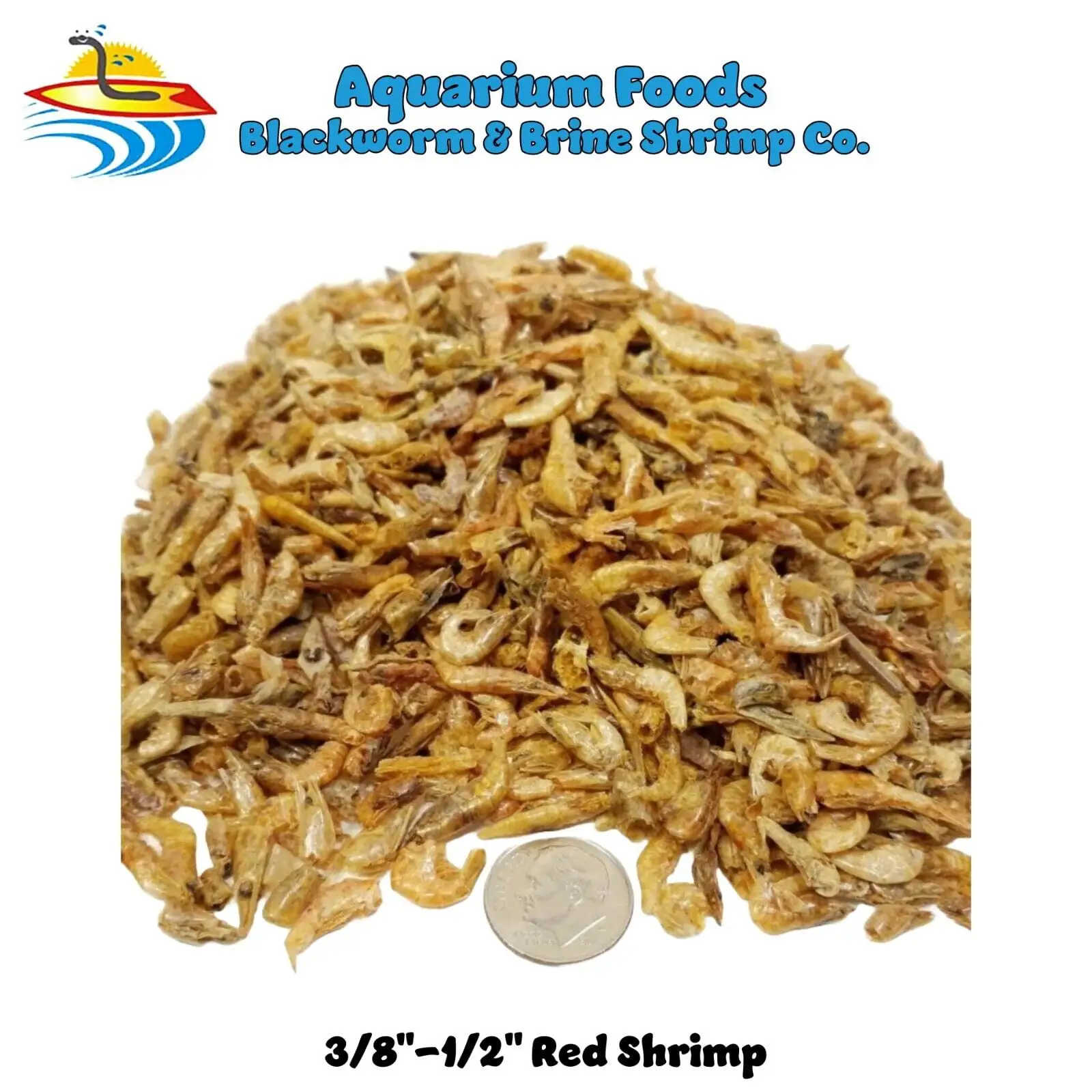 Freeze Dried Red Shrimp 3/8-1/2 - Discus. Cichlids. Tropical Fish & Carnivorous Plants...8oz