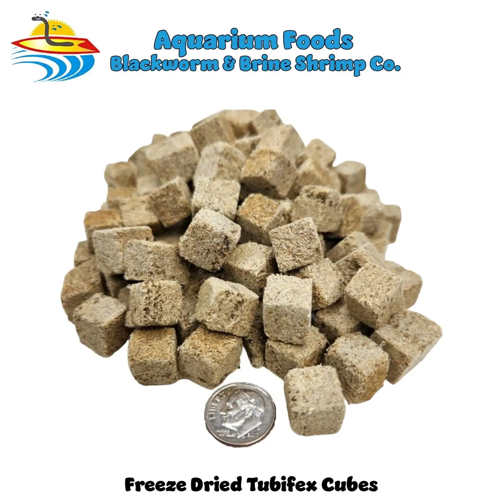 Freeze Dried Tubifex Cubes- Cichlids. Turtles. Oscars. Koi. & Piranhas...3-lb