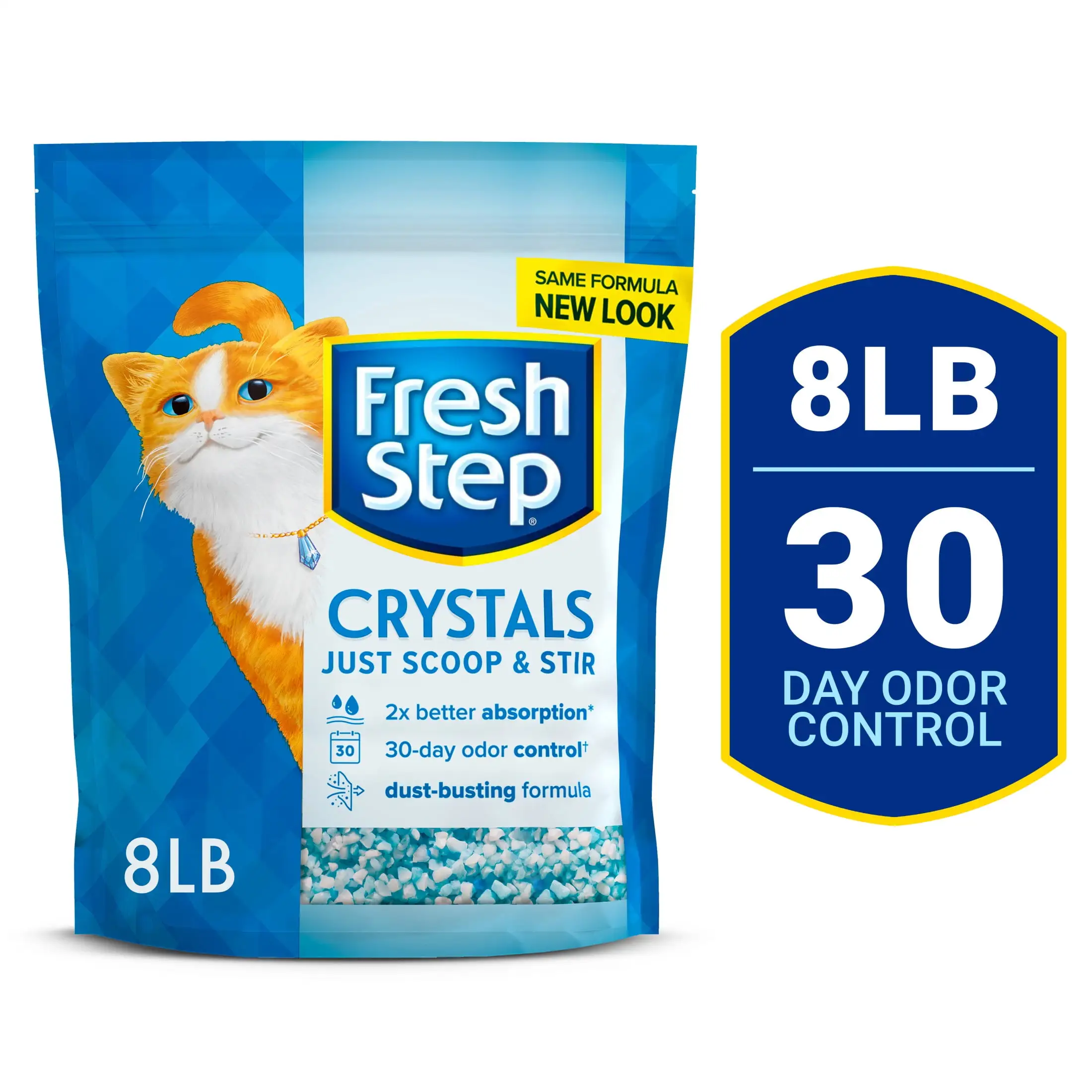 Fresh Step Crystals. Scented. Premium Cat Litter. 8 lb