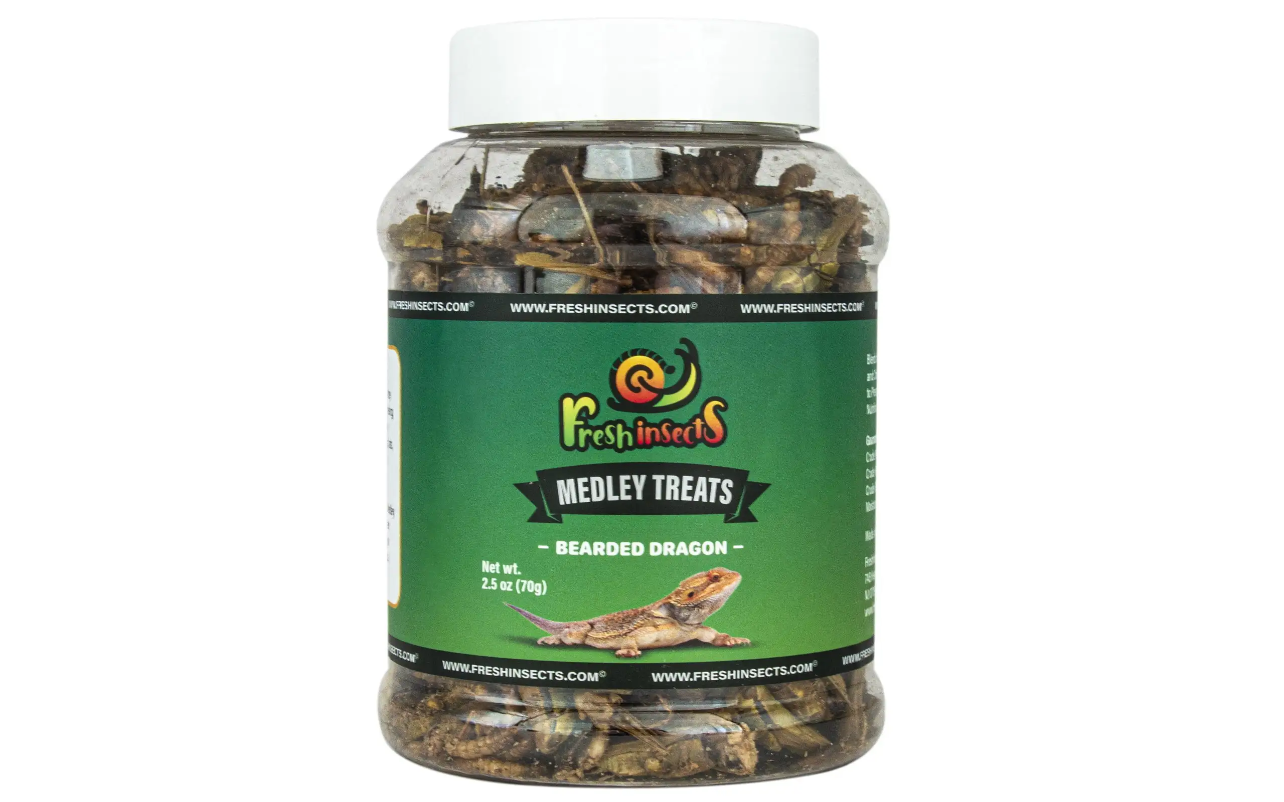 Freshinsects Medley Treat Food. Freeze Dried Mealworms. Grasshoppers. Crickets 2.5 oz