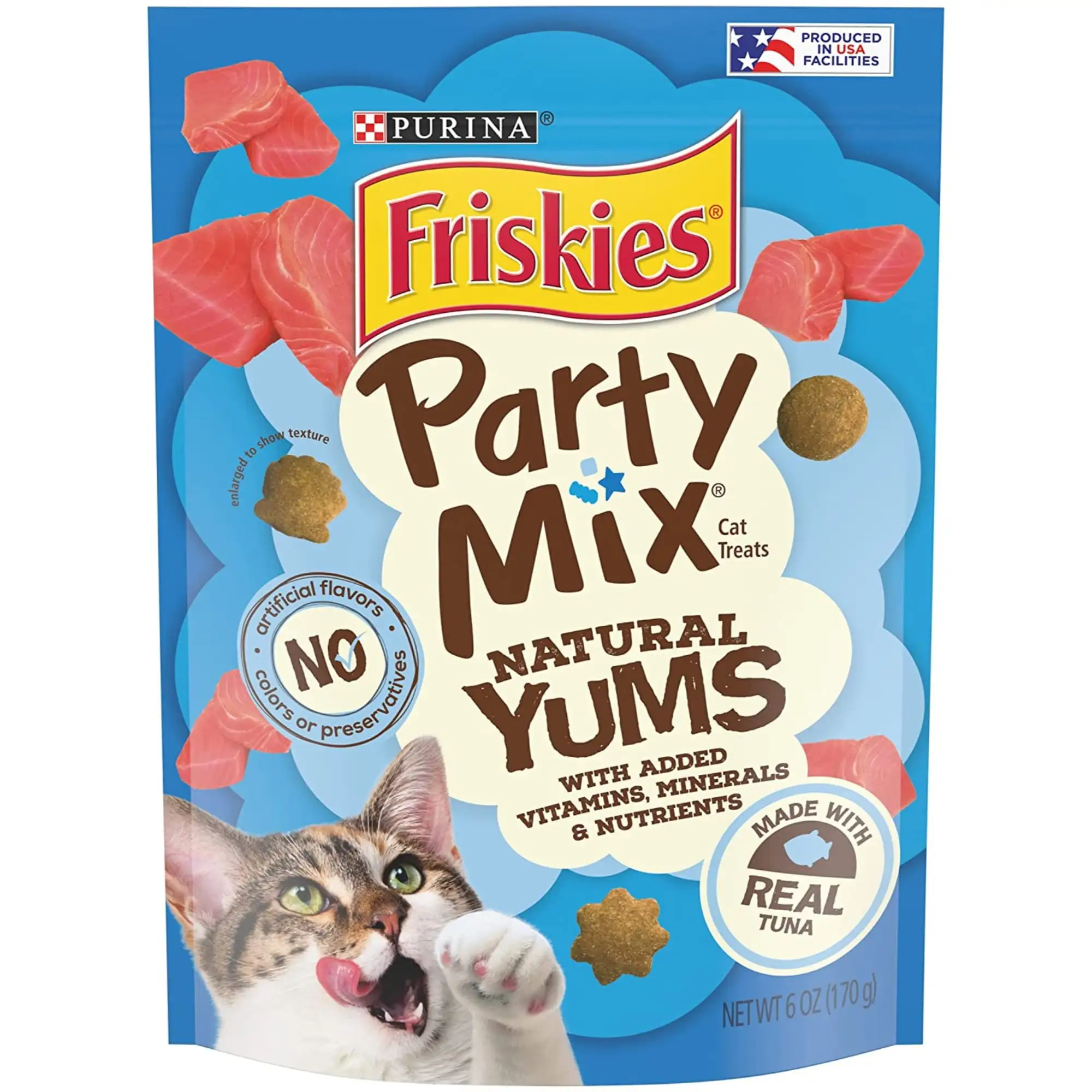 Friskies Party Mix Natural Yums Cat Treats Made with Real Tuna