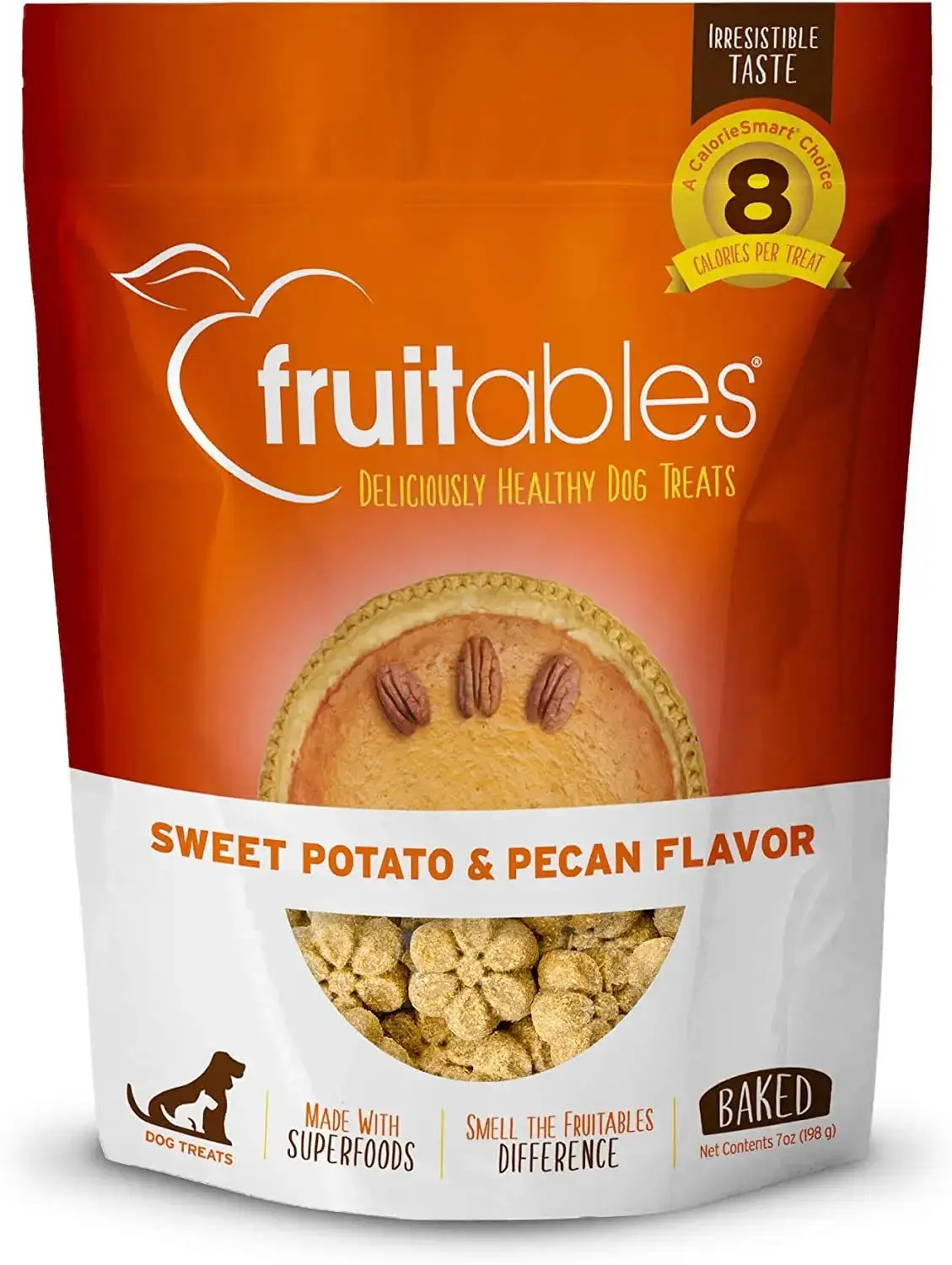 Fruitables Baked Dog Treats ?C Sweet Potato and Pecan ?C Dry Biscuit ?C 7oz