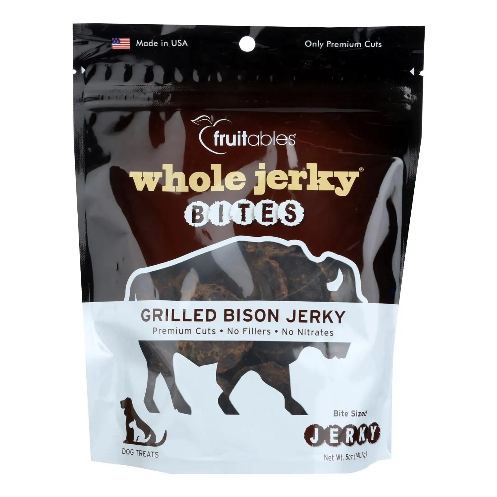 Fruitables - Dog Treats Jerky Grilld Bison - Case of 8-5 OZ