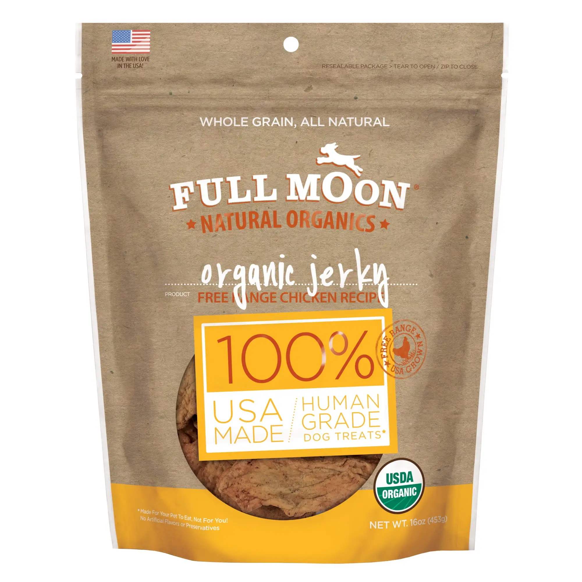 Full Moon Chicken Flavor Jerky Dog Treats. 16 oz.