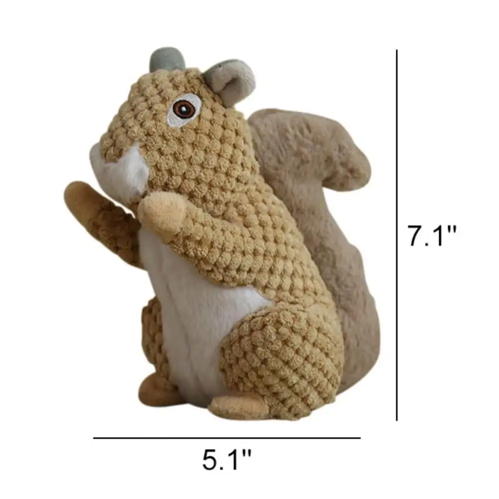 Funny Squirrel Koala Shaped Plush Dog Squeaky Toys Small Large Dogs Interactive Bite Resistant Toy Pets Accessories Supplies Clearence