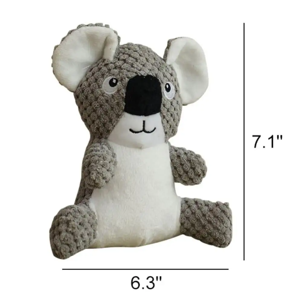 Funny Squirrel Koala Shaped Plush Dog Squeaky Toys Small Large Dogs Interactive Bite Resistant Toy Pets Accessories Supplies