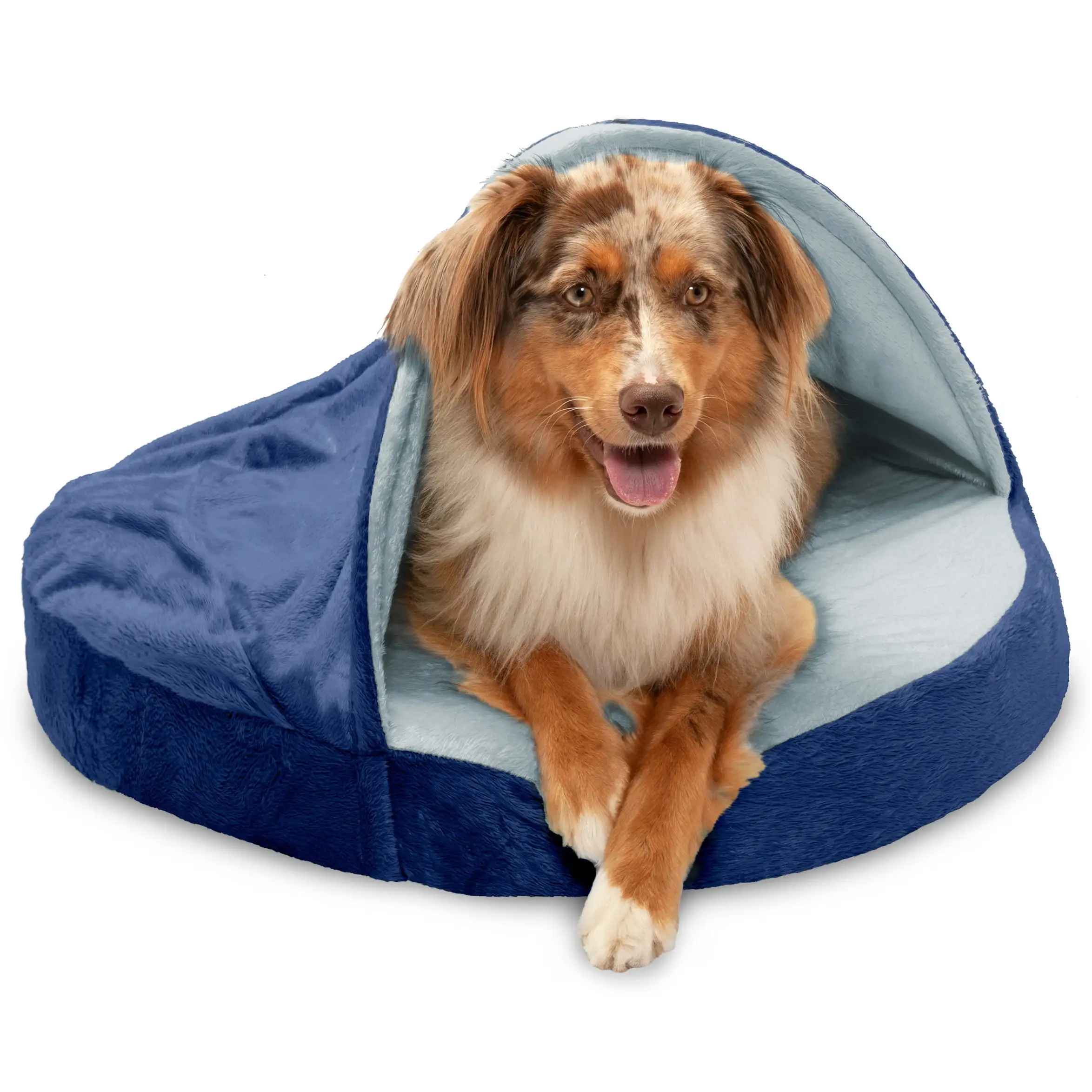 FurHaven Pet Products Microvelvet Snuggery Orthopedic Pet Bed for Dogs & Cats - Navy. 26 Base