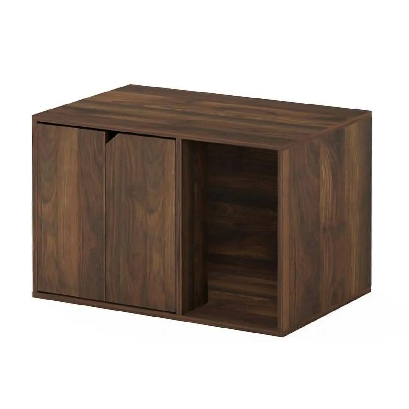 Furinno 21176CWN Peli Small Litter Box Enclosure. Columbia Walnut