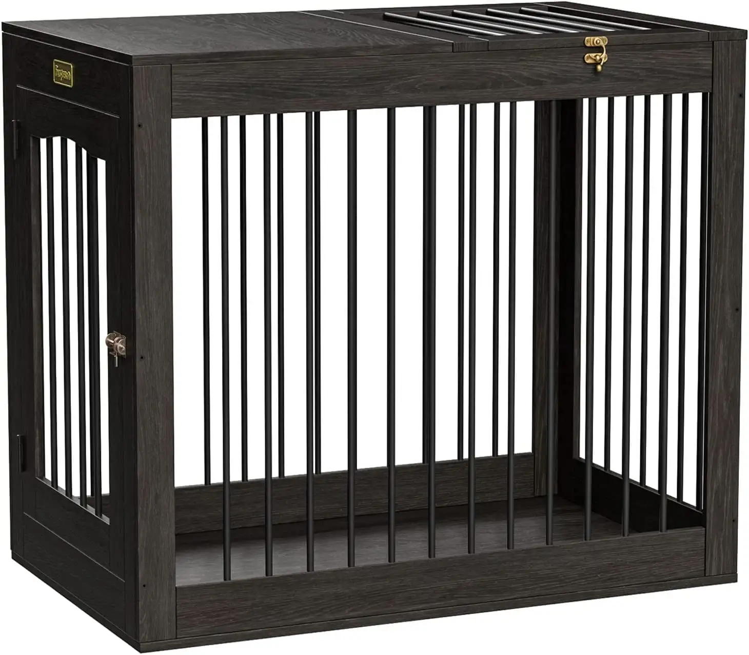 Furpezoo Large Dog Crate Furniture. Modern Wooden Dog Cage End Table. 40L