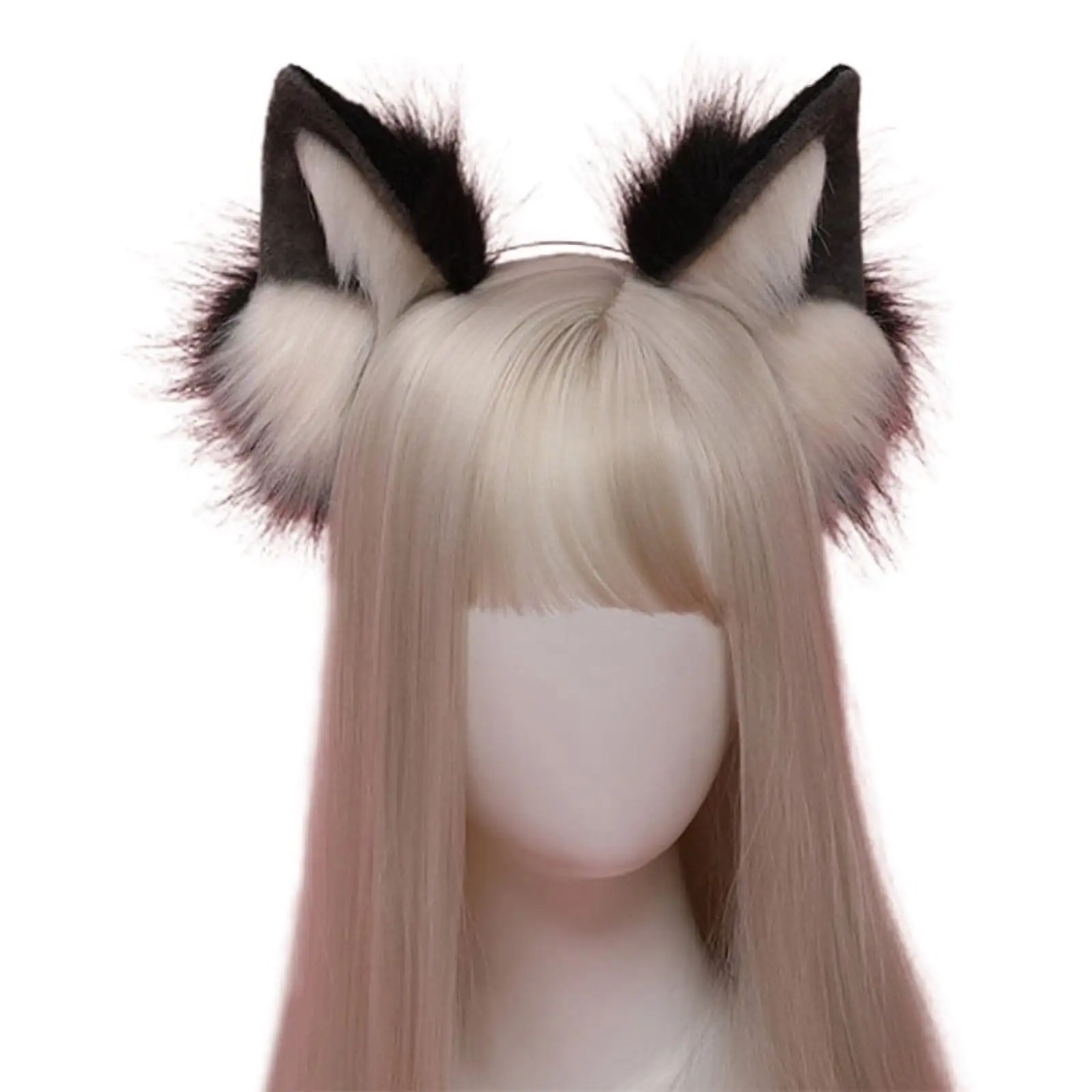 Furry Animal Ears Headband - Dog Cosplay Hair Accessory - Party Costume Prop