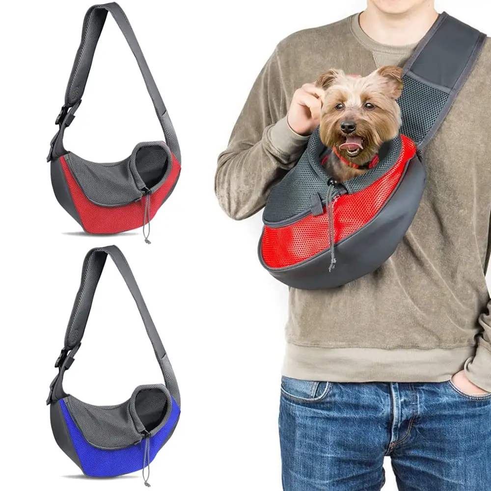 GENKENT Hands-Free Pet Travel Carrier Shoulder Sling Bag Pet Puppy Carrier Bag