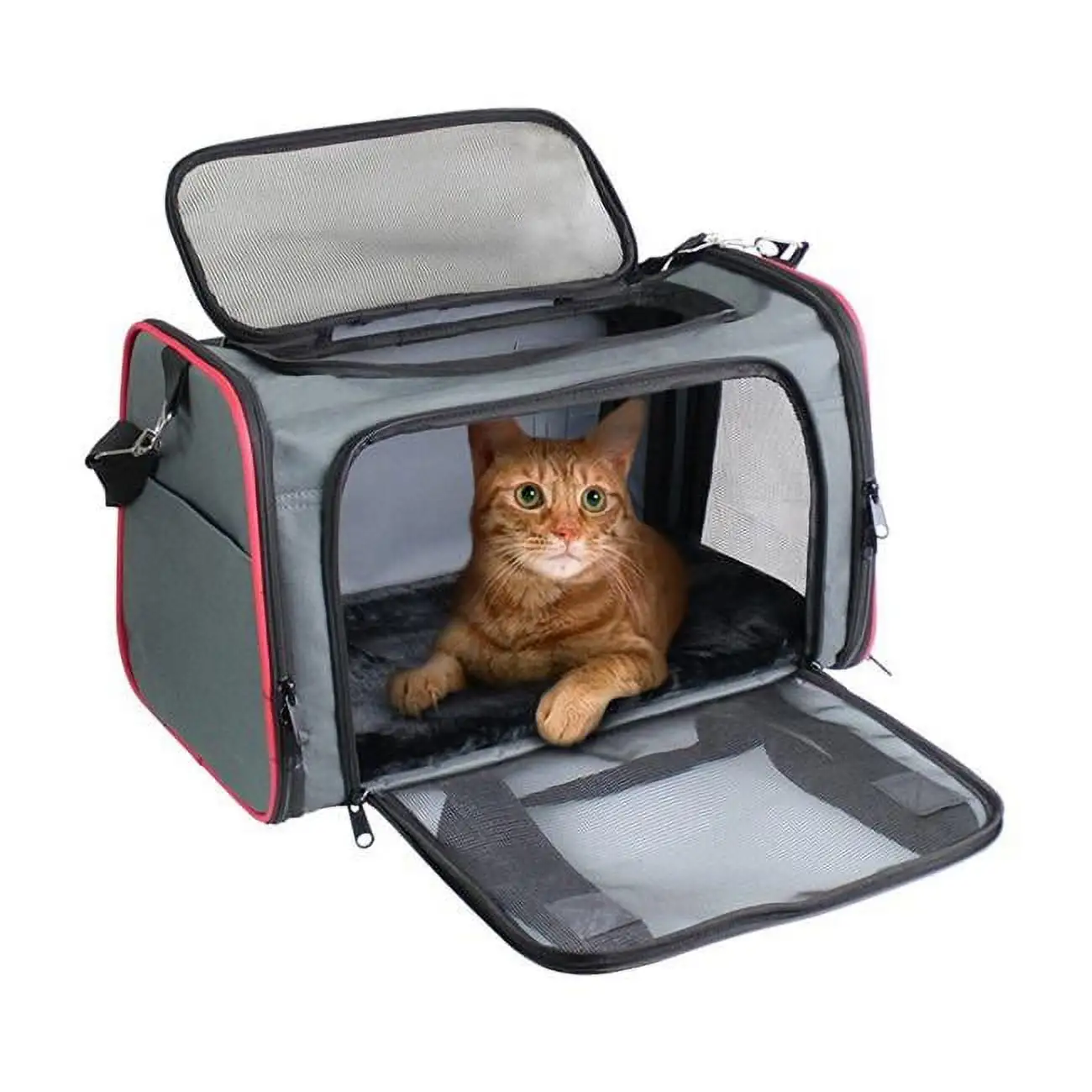 GOOPAWS Soft-Sided Pet Travel Carrier. Airline Approved Dog & Cat Carrier Collapsible. Collapsible Kennel for Small Dogs Cats. Puppy