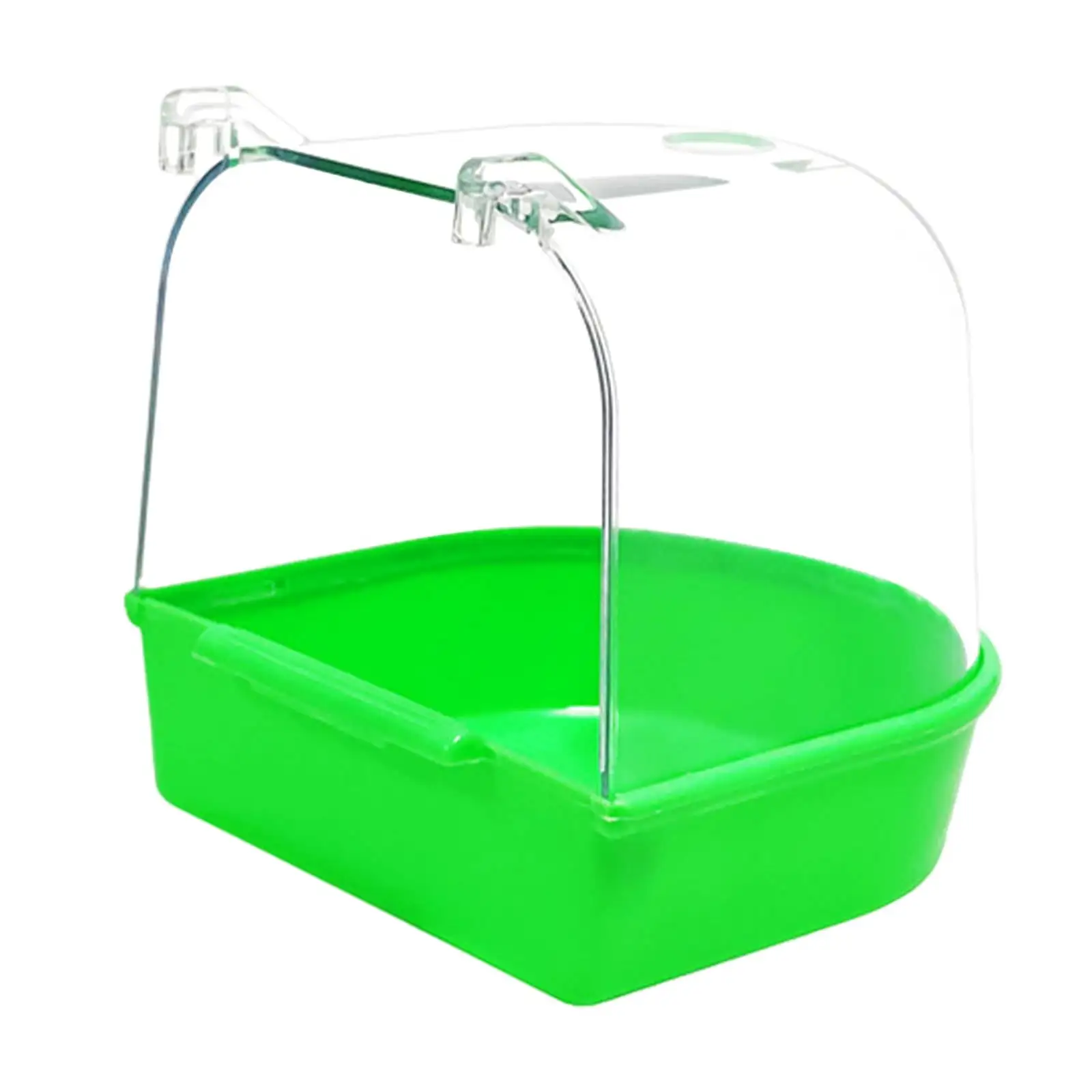 Gazechimp Bird Bath Box Bird Bathtub Parrot Bathing Tub for Budgie Parakeets Cockatiel Green