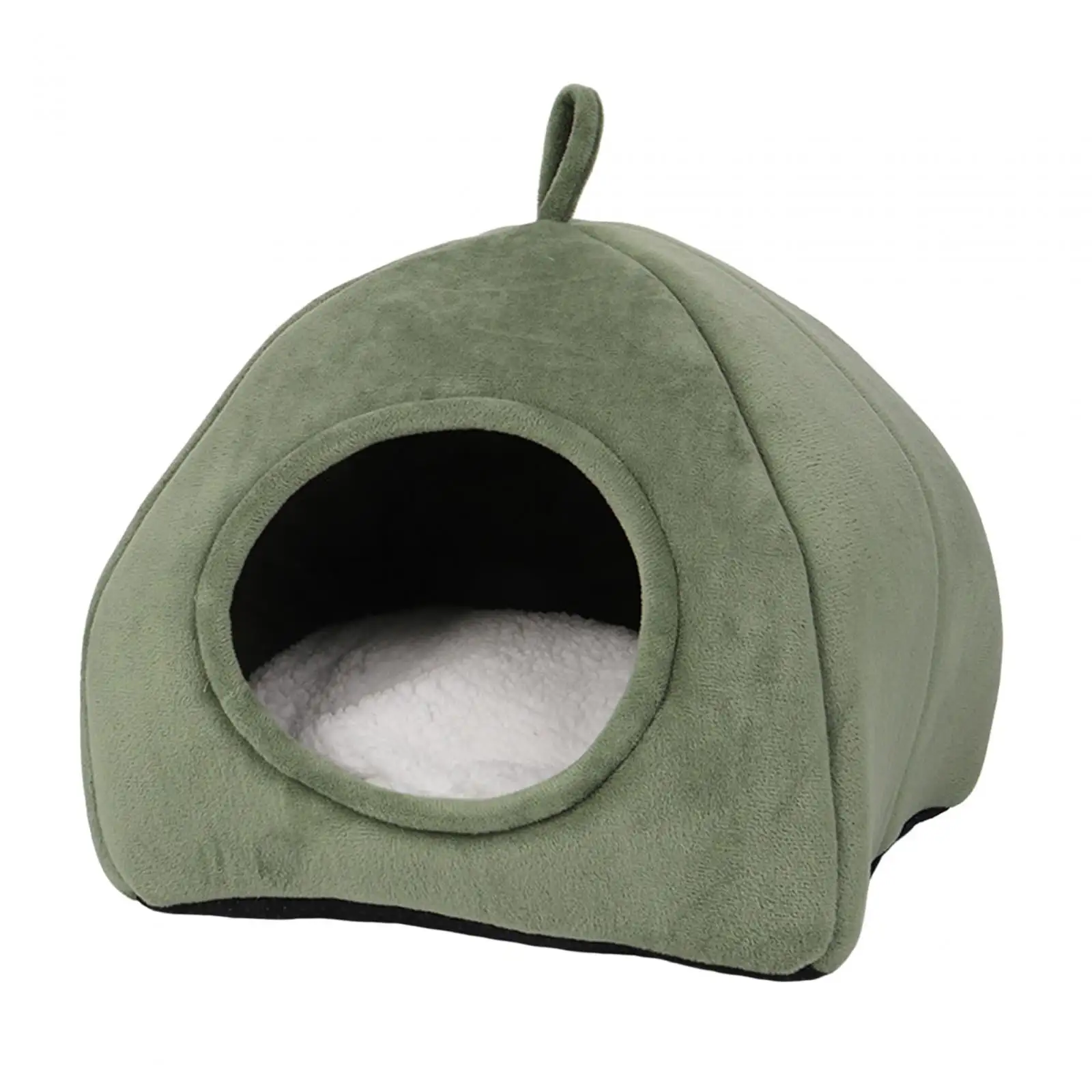 Gazechimp Cat Bed for Indoor Cats.Pet Bed Cat Sleeping Bed Winter Warm Kitten Cave with Pads Removable and Washable . Cat House Green Size 27x27x33cm