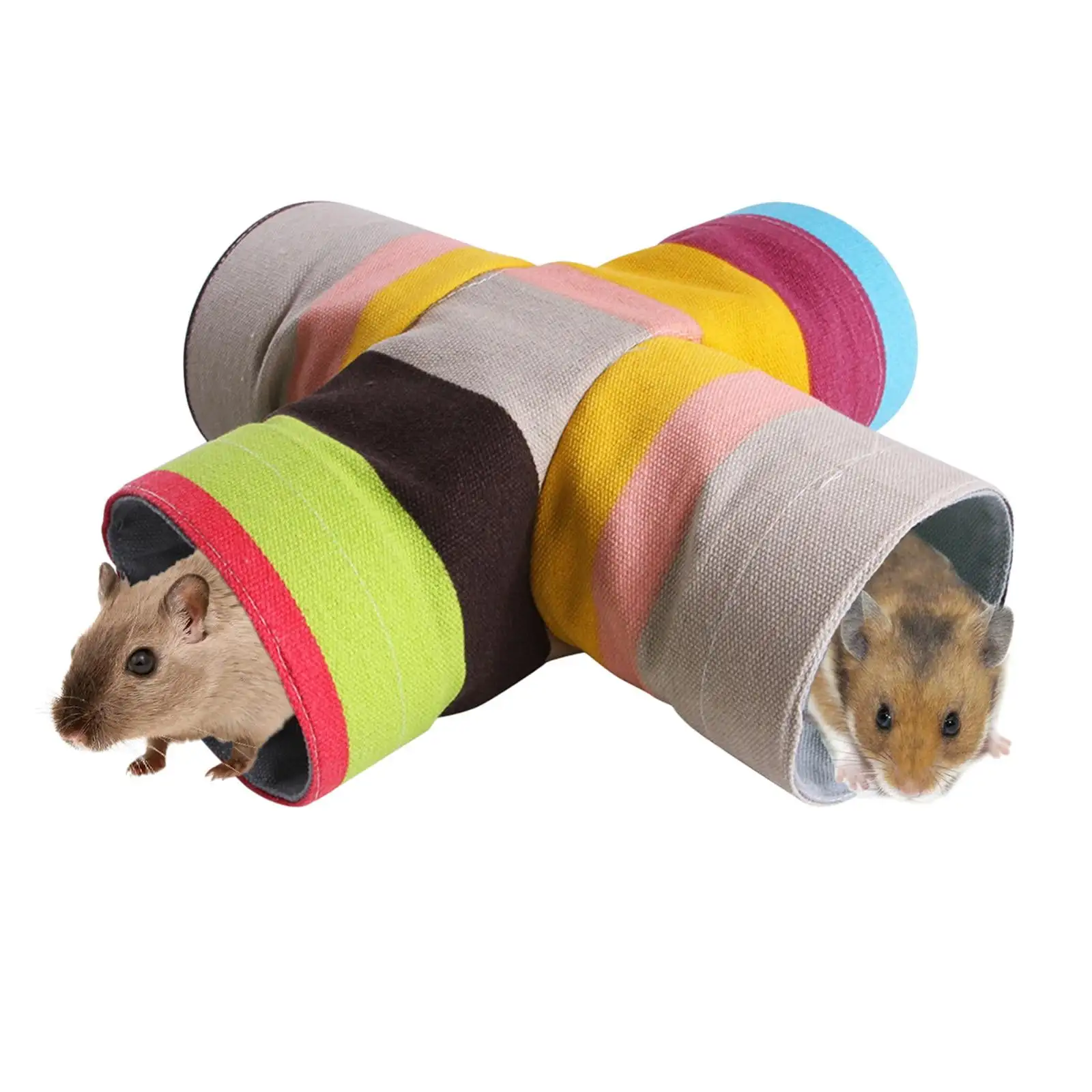 Gazechimp Guinea Pig Tunnel 4-Way Collapsible Small Pet Tunnels and Tubes for Baby Rabbit Ferret Hamster Chinchilla Hedgehog Hiding and Resting