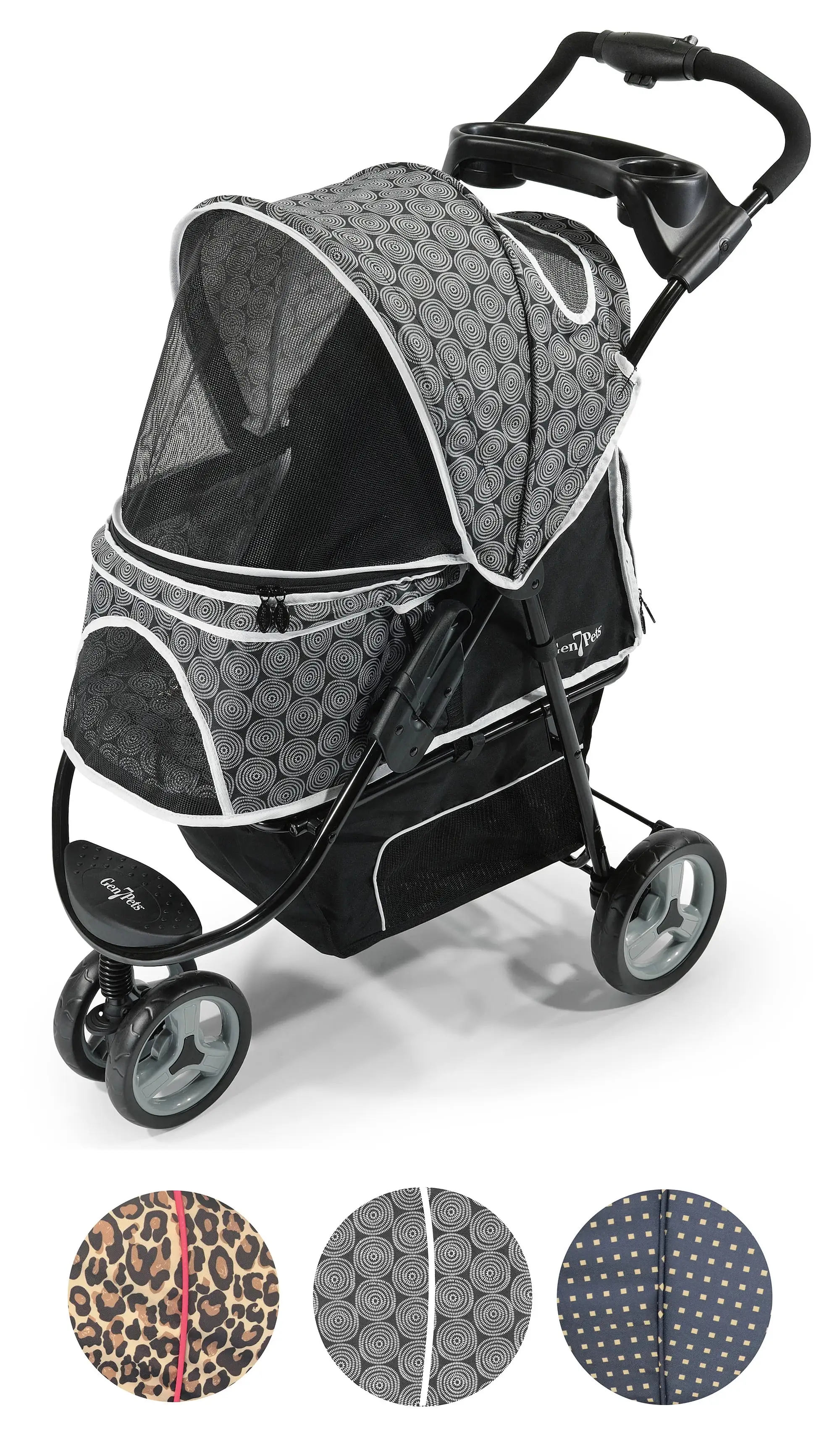 Gen7 Pets Promenade 35 Pet Stroller for Dogs and Pets upto 50 lb. Black Onyx