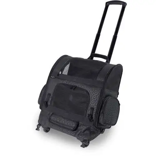 Gen7Pets 29 Airline Travel Dog Carrier with Wheels Pet Stroller for Pets Upto 20 lb. Black