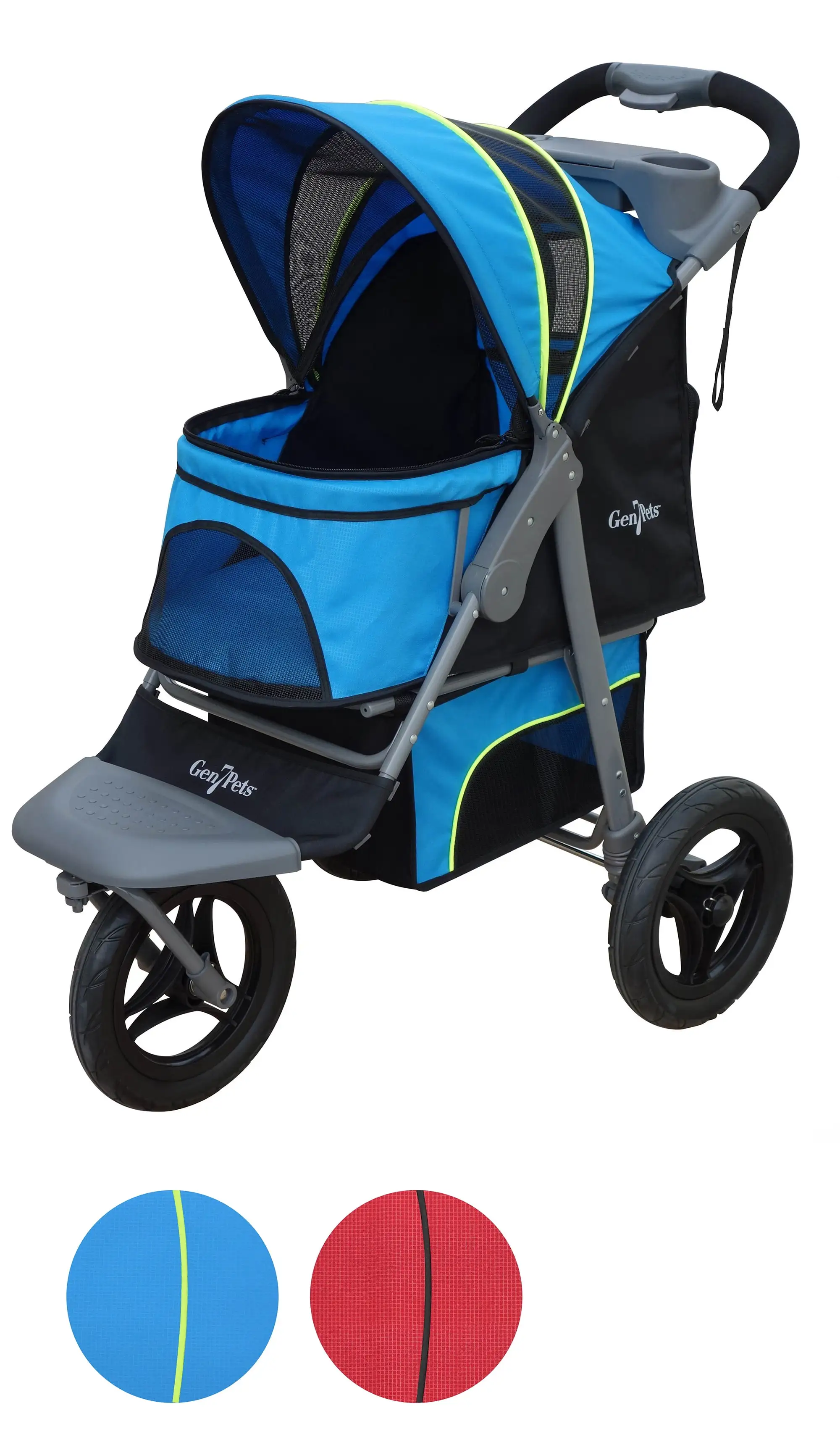 Gen7Pets Jogger Dog Stroller. Trailblazer Blue. 38L x 23W x 43H