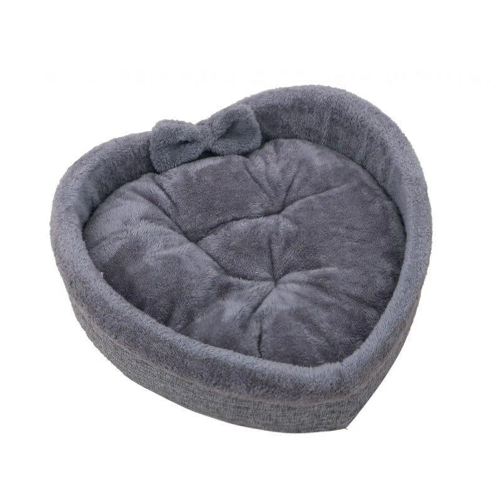 Gespout Heart-Shaped Pet Bed. Soft Plush Dog Bed Cat Bed. Pet Bed Mat. Small and Medium-Sized Heart-Shaped Nest Mat Gray M