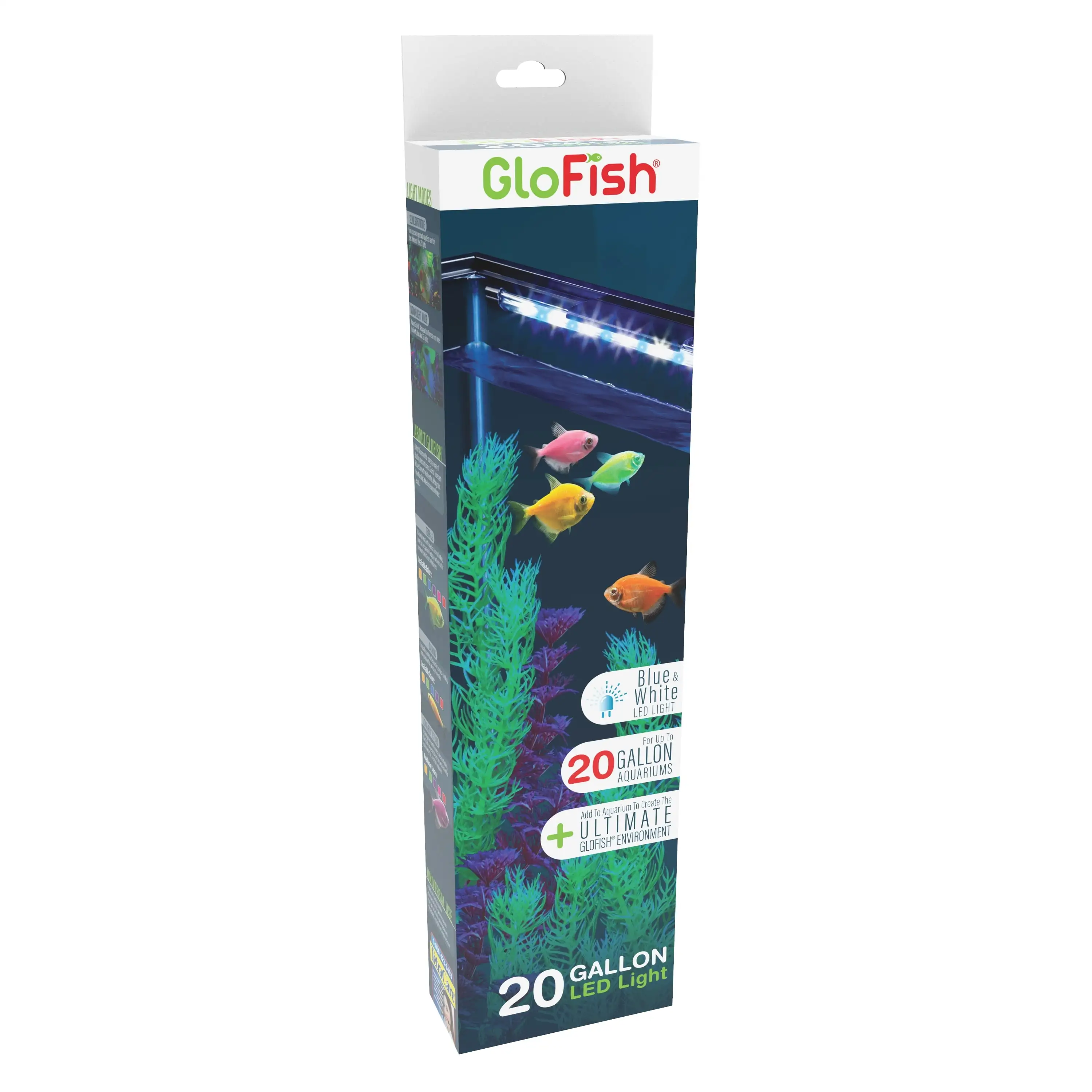 GloFish LED Light 20 Gallons. Blue And White LED Lights. For Aquariums Up To 20 Gallons