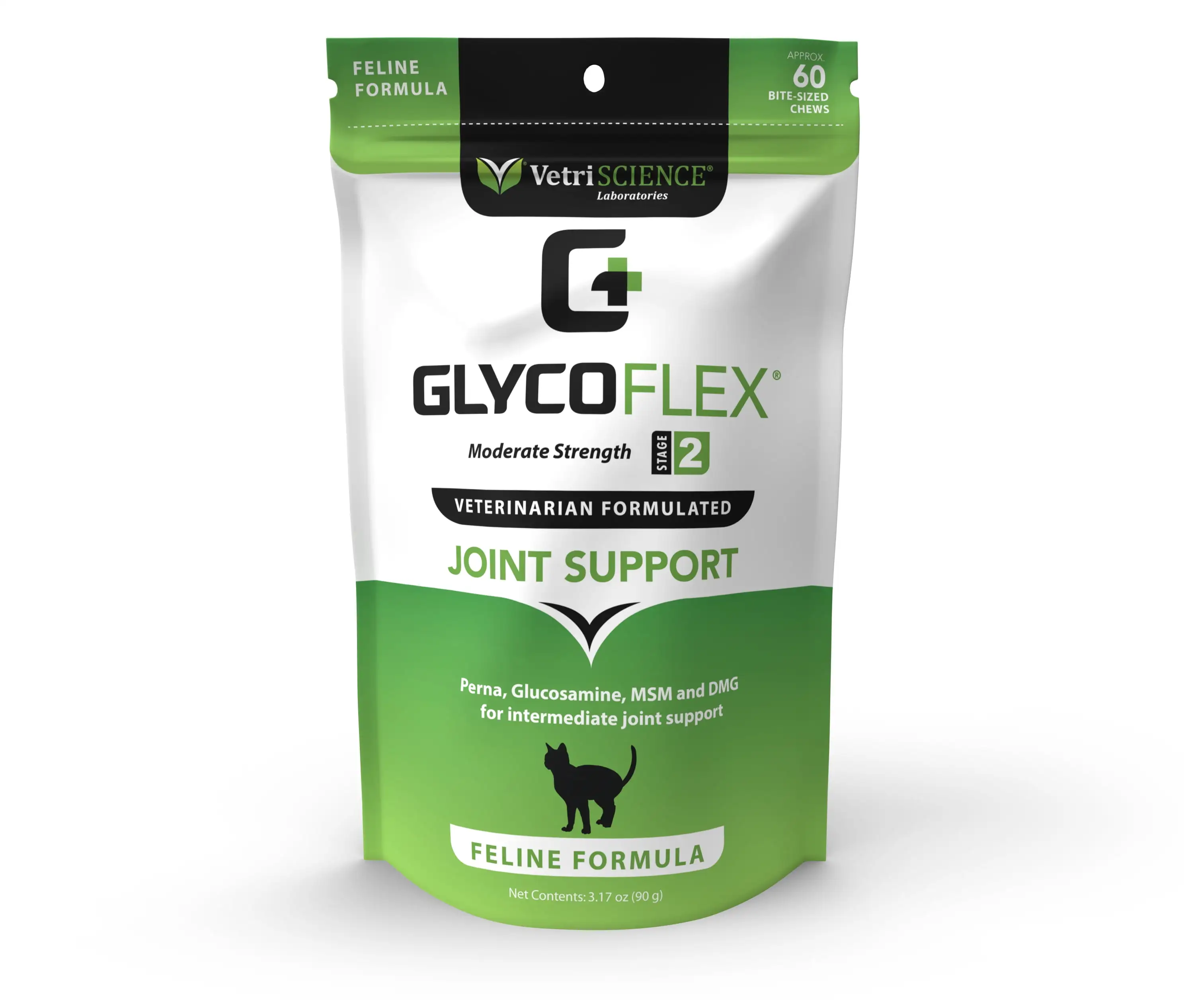 GlycoFlex 2 Feline. Hip and Joint Supplement for Cats. Chicken Flavor. 60 Bite Sized Chews