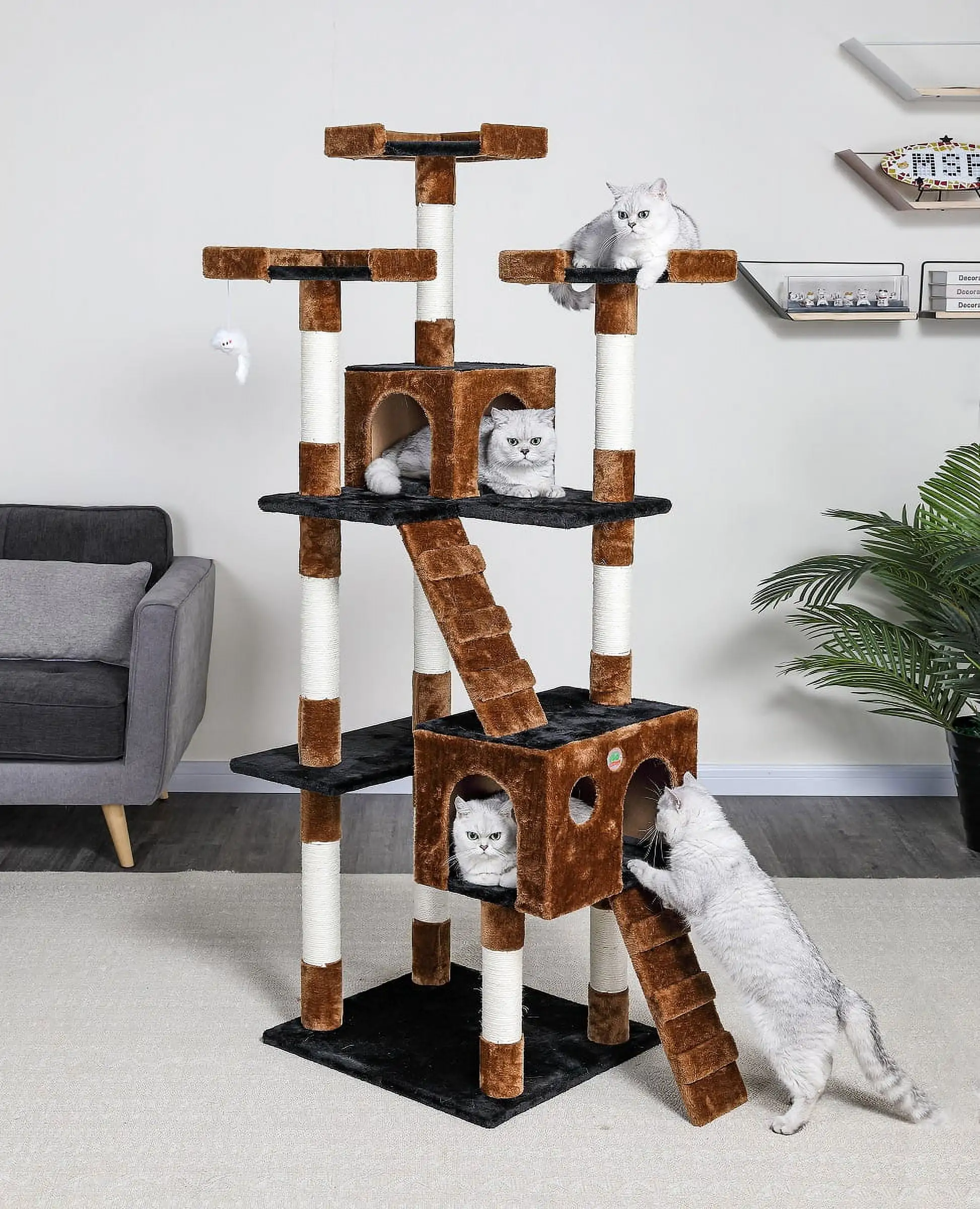 Go Pet Club Cat Tree Furniture 72 in. High Loft