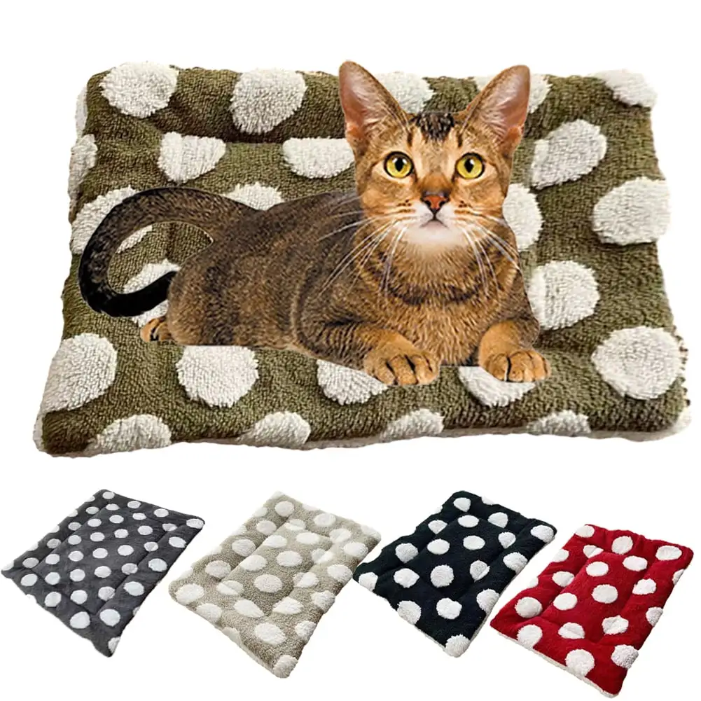 Godderr Pets Dog Bed Crate Pad Cat Crate Beds Soft Cat Bed Cozy Crate Bed Mat for Small Medium Large Dogs Cats Washable Crate Mat