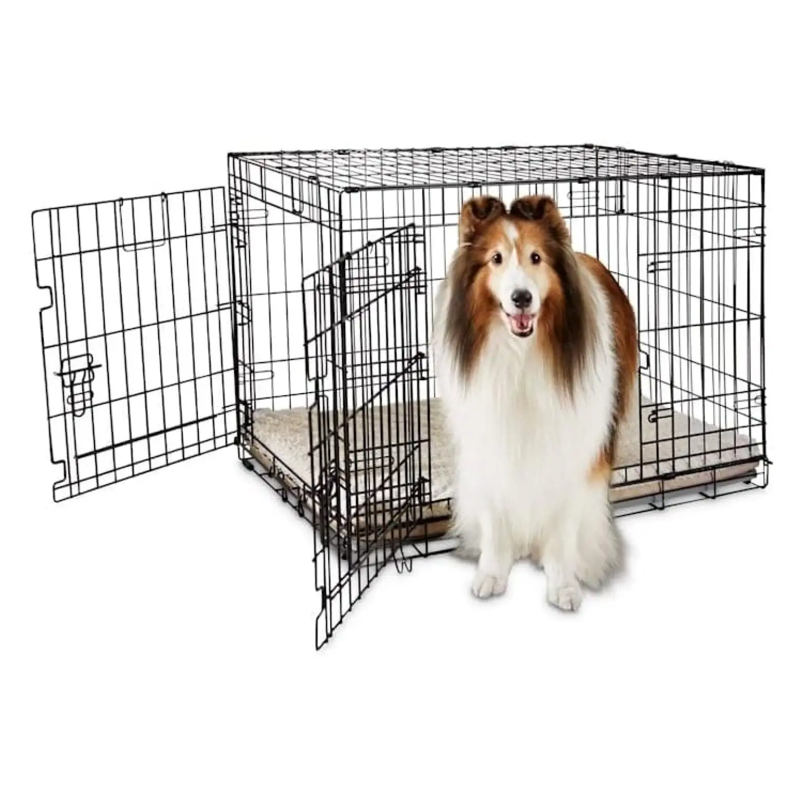 Going Places 2-Door Folding Dog Crate. 36.8 L X 23.2 W X 24.9 H