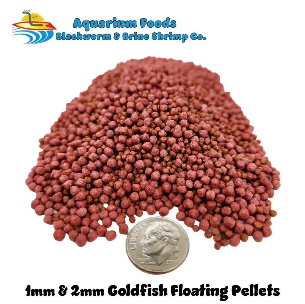 Goldfish Floating Pellets 1mm & 2mm - Goldfish and Small Koi - Color Enhancing...1-lb