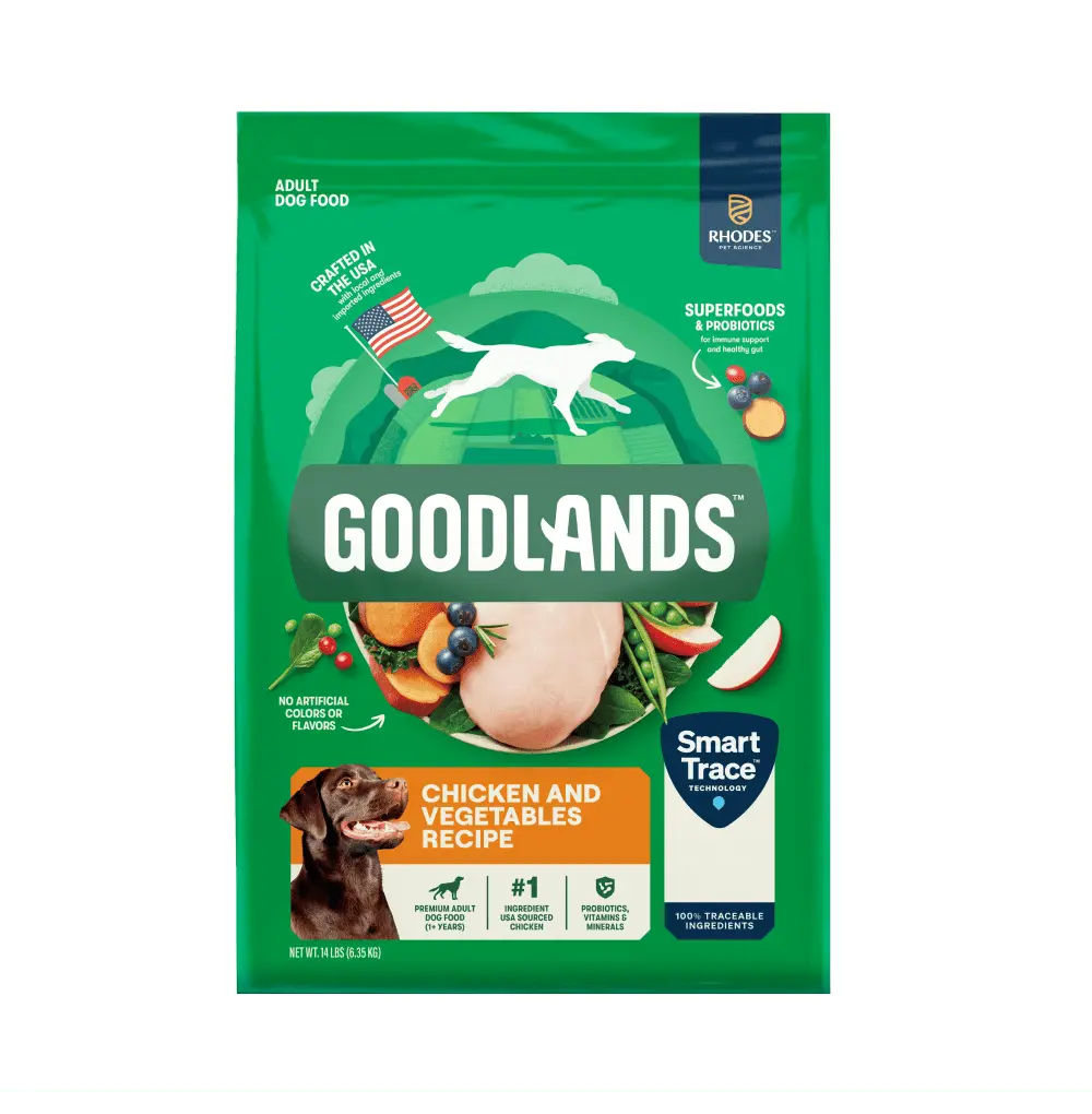 Goodlands Cage-Free Chicken Dry Dog Food Kibble. 14 lb Bag