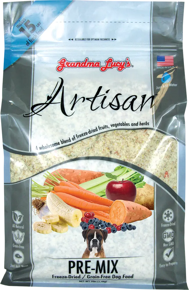 Grandma Lucy's Artisan Grain-Free Freeze-Dried Dog Food Pre-Mix. 3-lb bag