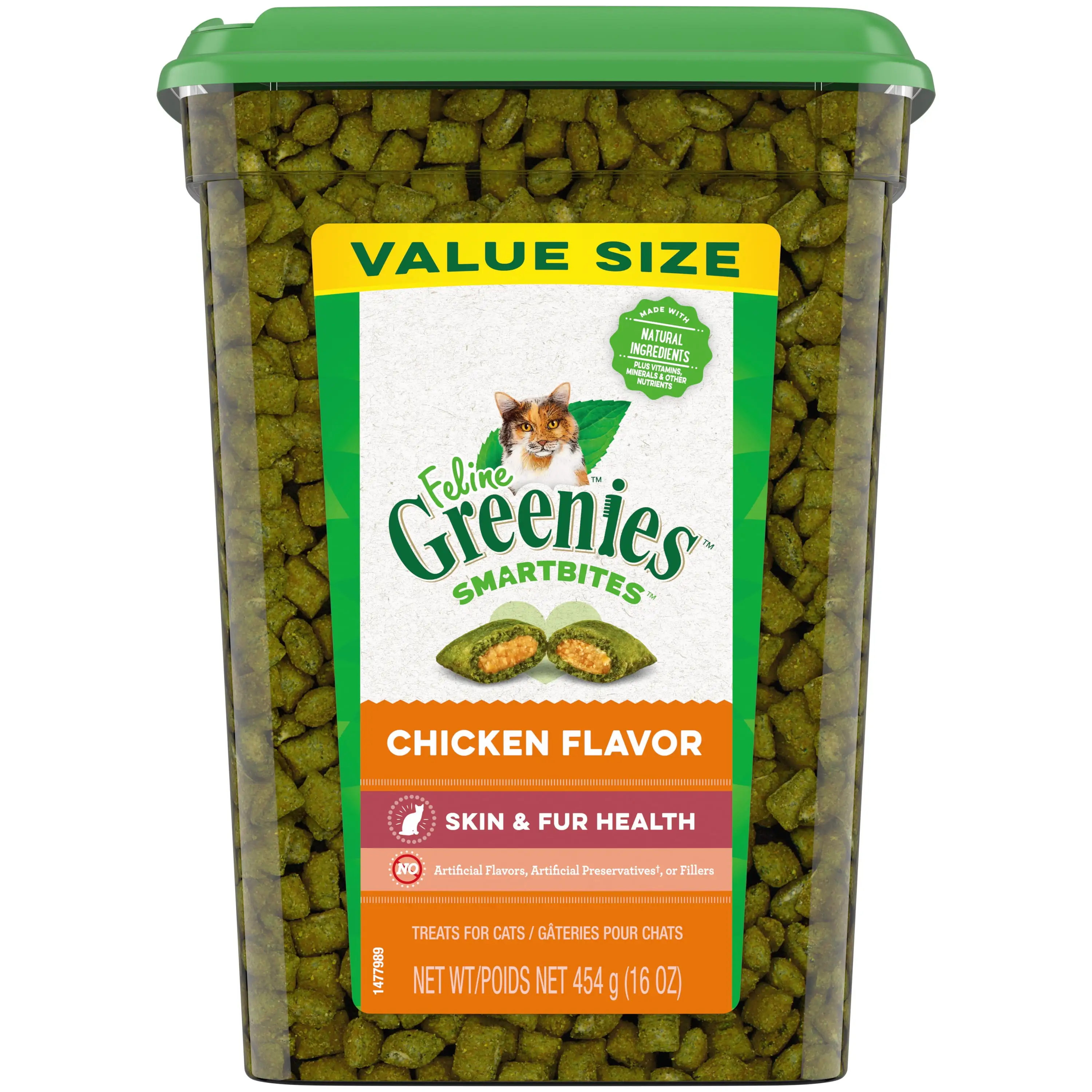 Greenies Chicken Flavor Soft Crunchy Treats for Cats. 16 oz.