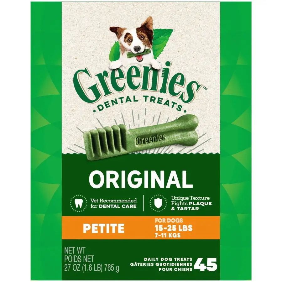 Greenies Dog Dental Treats Original. 27 oz. 45 ct. Petite