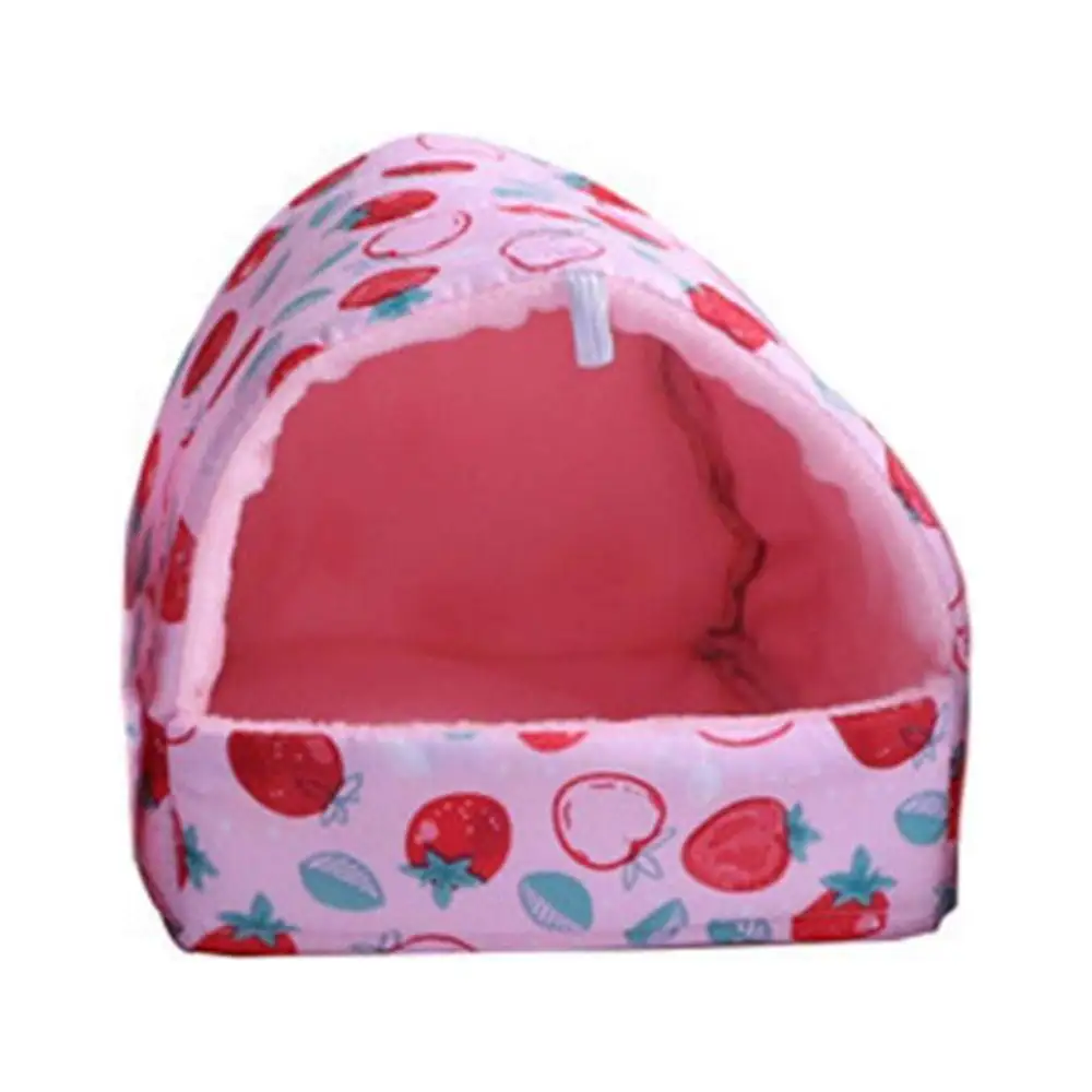 Guinea Pig Bed - Washable Guinea Pig Cage Accessories Small Animal Bed Hideout for Guinea Pig. Chinchilla. Hamsters. Hedgehog(Pink.M)