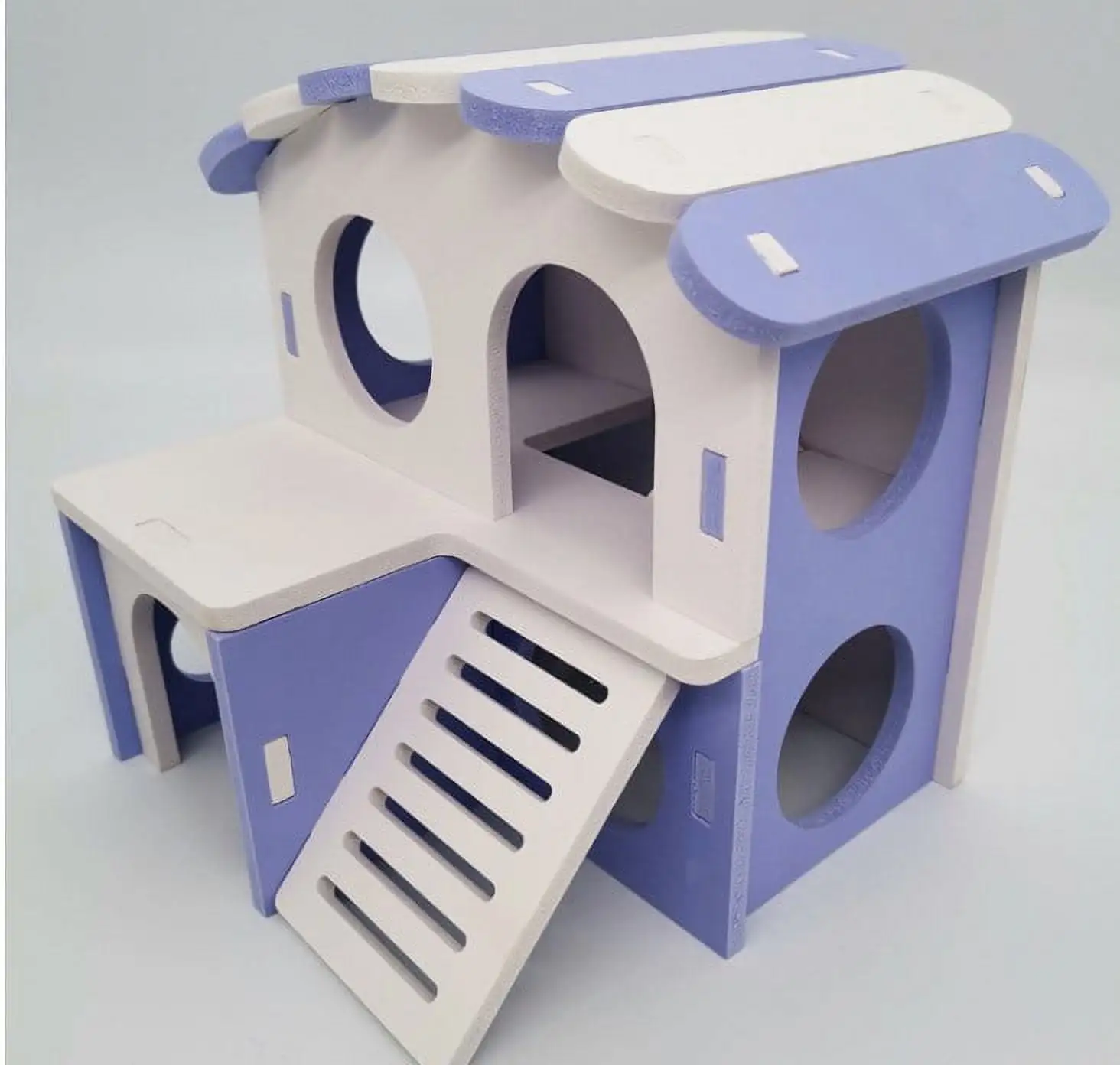 Guinea Pig Hideout House with Ramp Hamster House Villa Chinchilla Hut Hamster Villa House