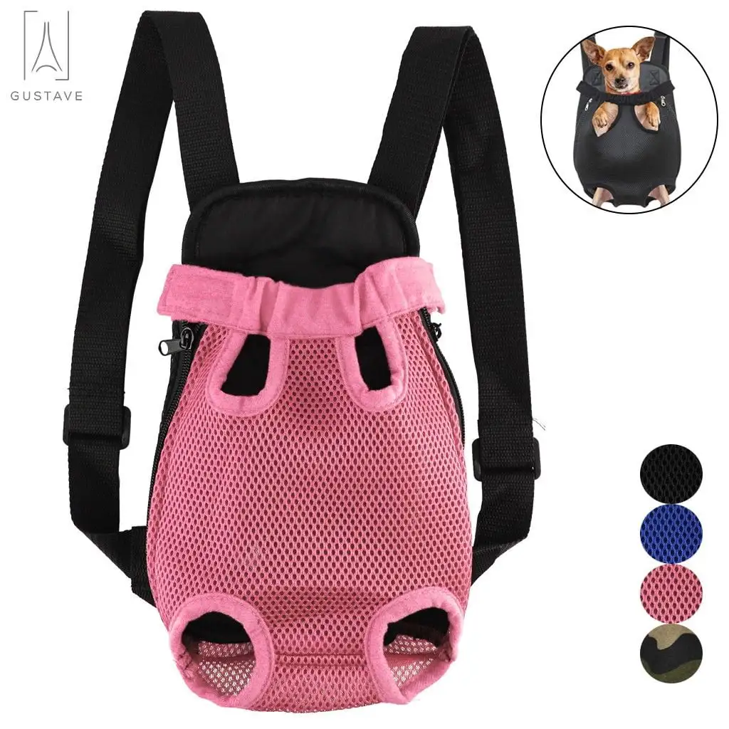 GustaveDesign Adjustable Pet Carrier Backpack. Pink