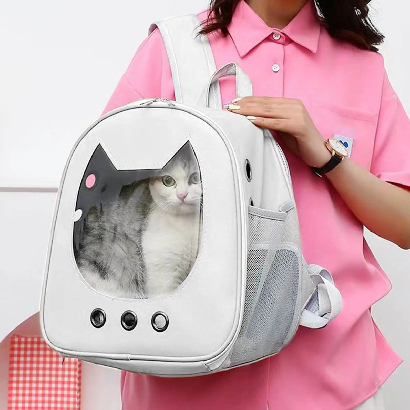 Gyedtr Cats Backpack Carrier Bubble Carrying Bag.Small Dog Backpack Carrier for Small Dogs Cats.Space Capsule Pet Carrier Dog Hiking Backpack Clearance