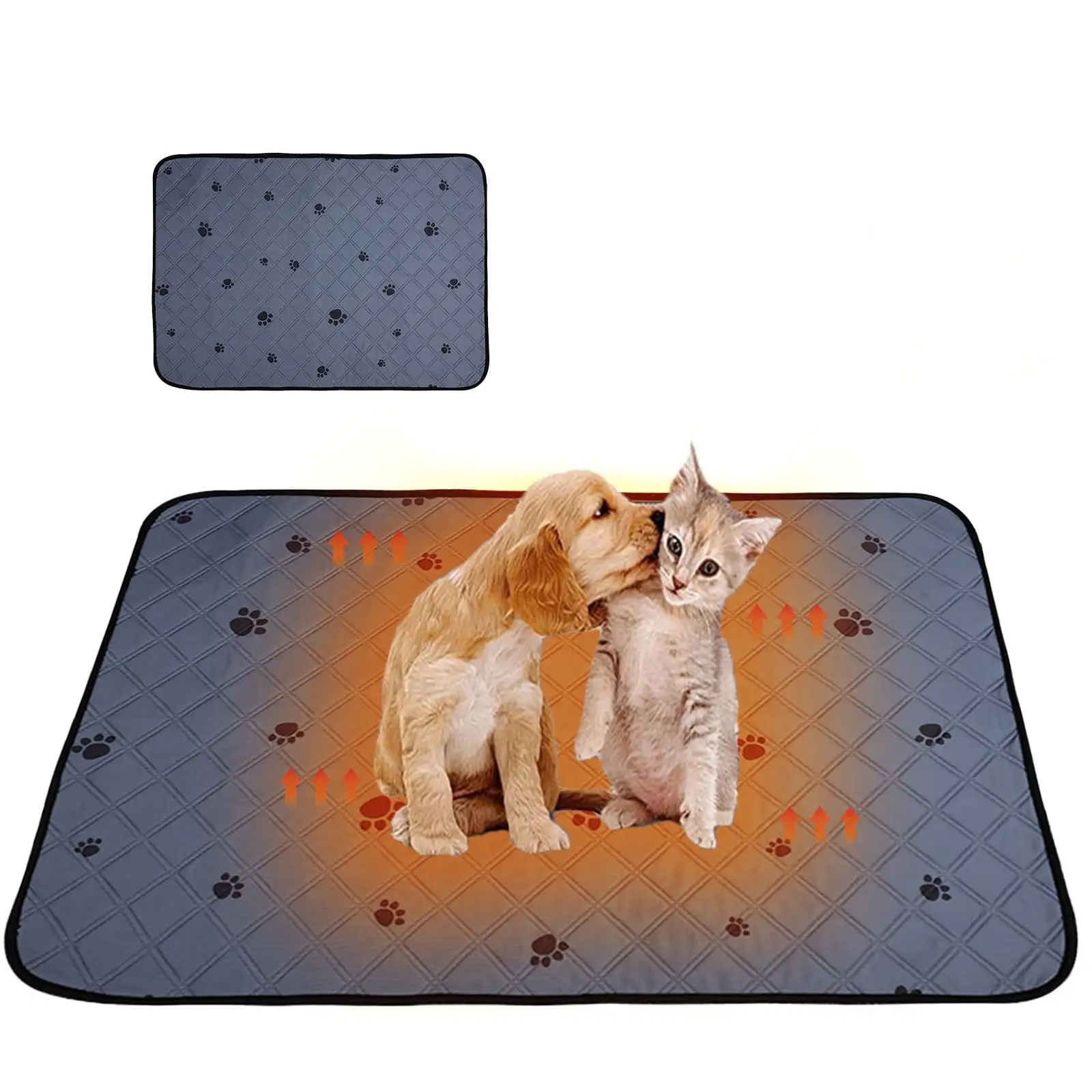 HACHUM Self Warming Cats Bed Self Heating. Cats Dog Mat. Extra Warm Thermal Pet Pad For Indoor Outdoor Pet Non-Slip Bottom Washable Gray 28 X 40 Inch on Clearance