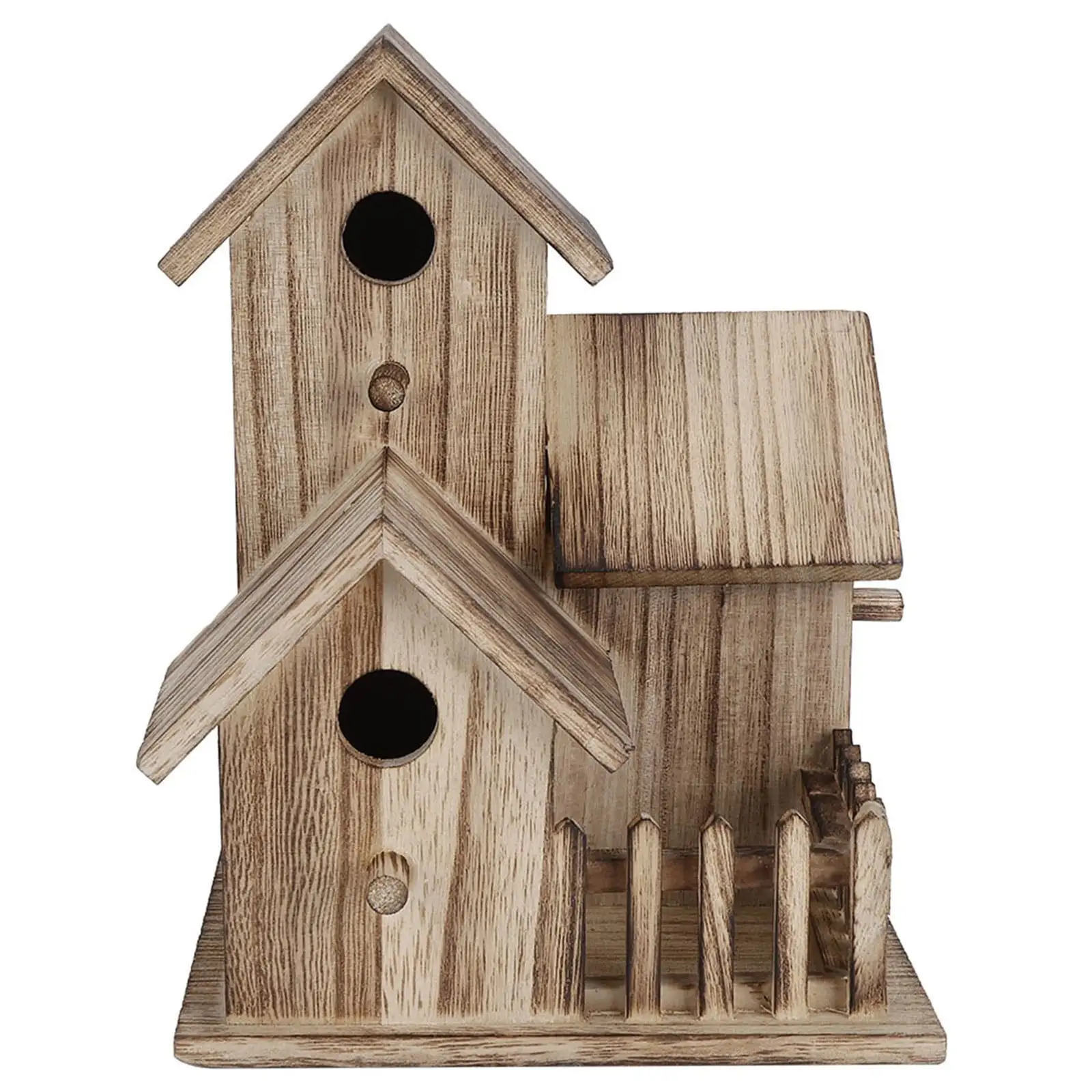 HANXIULIN Wood Bird House Outdoor Birdhouse Wooden Birdhouse Small Outdoor Garden Bird Nesting Box Bird House Pet Supplies Decoration Home Garden Products. Beige