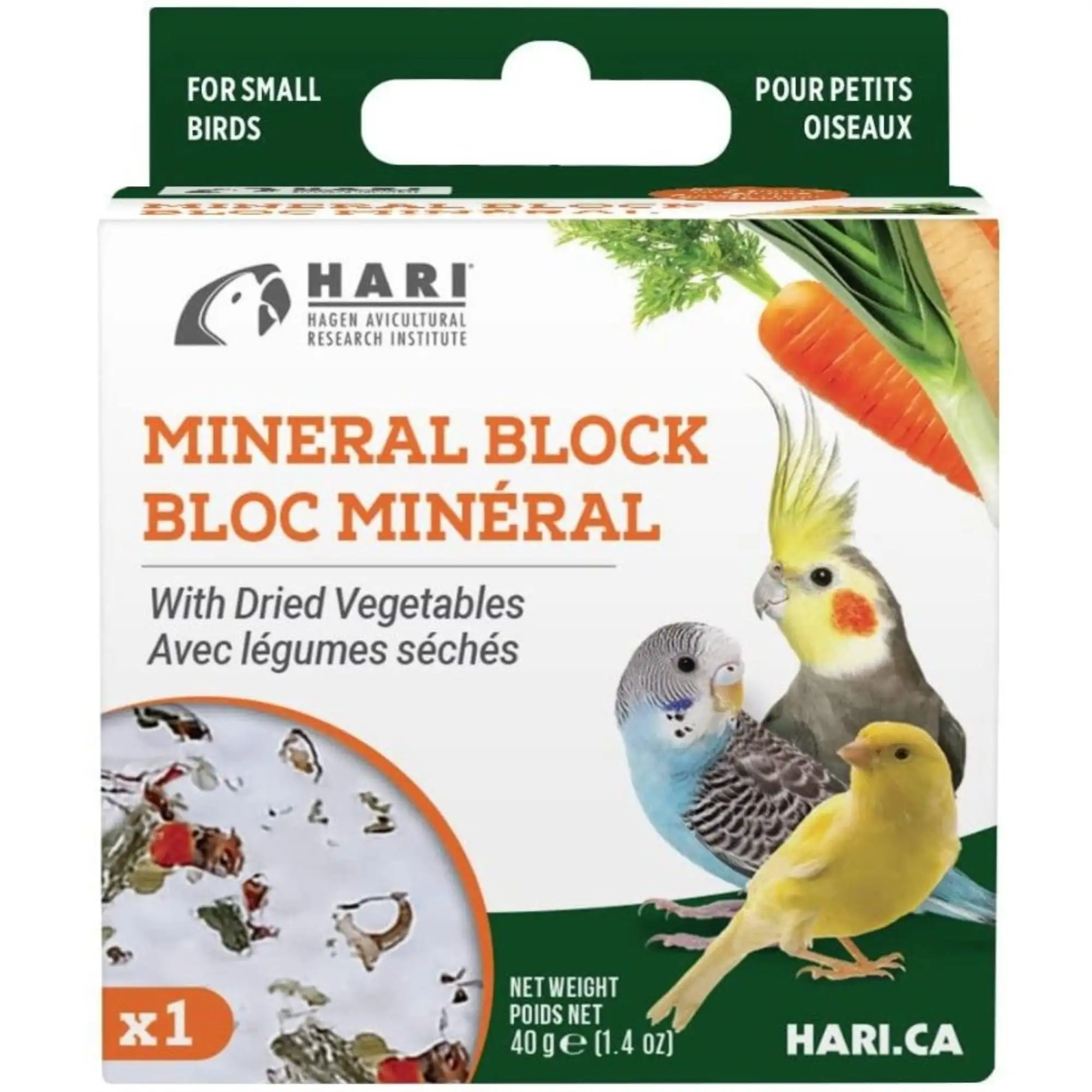 HARI Vegetable Mineral Block for Small Birds